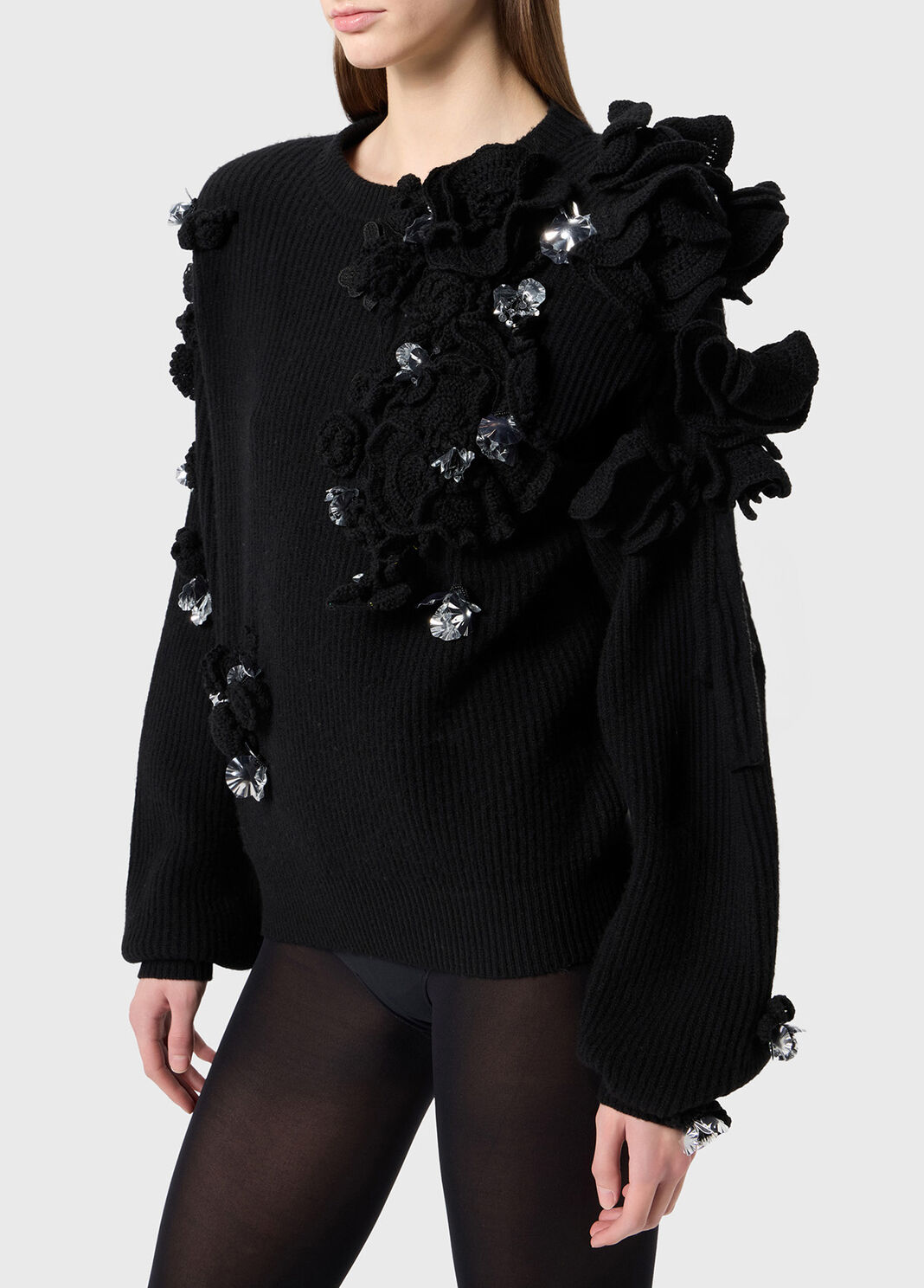 Wool sweater with embroidery and applications  Blumarine - large image number 2