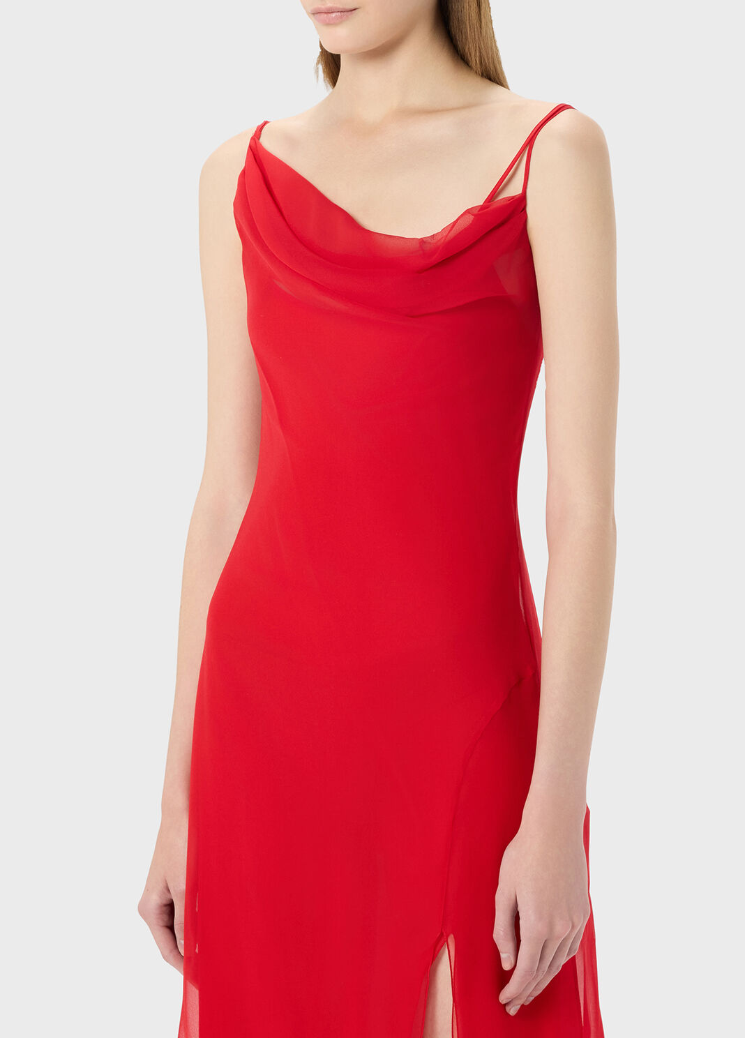 Long georgette silk dress with slit  Blumarine - large image number 2