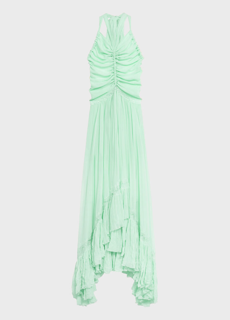 Long georgette dress with gathered detailing  Blumarine - medium