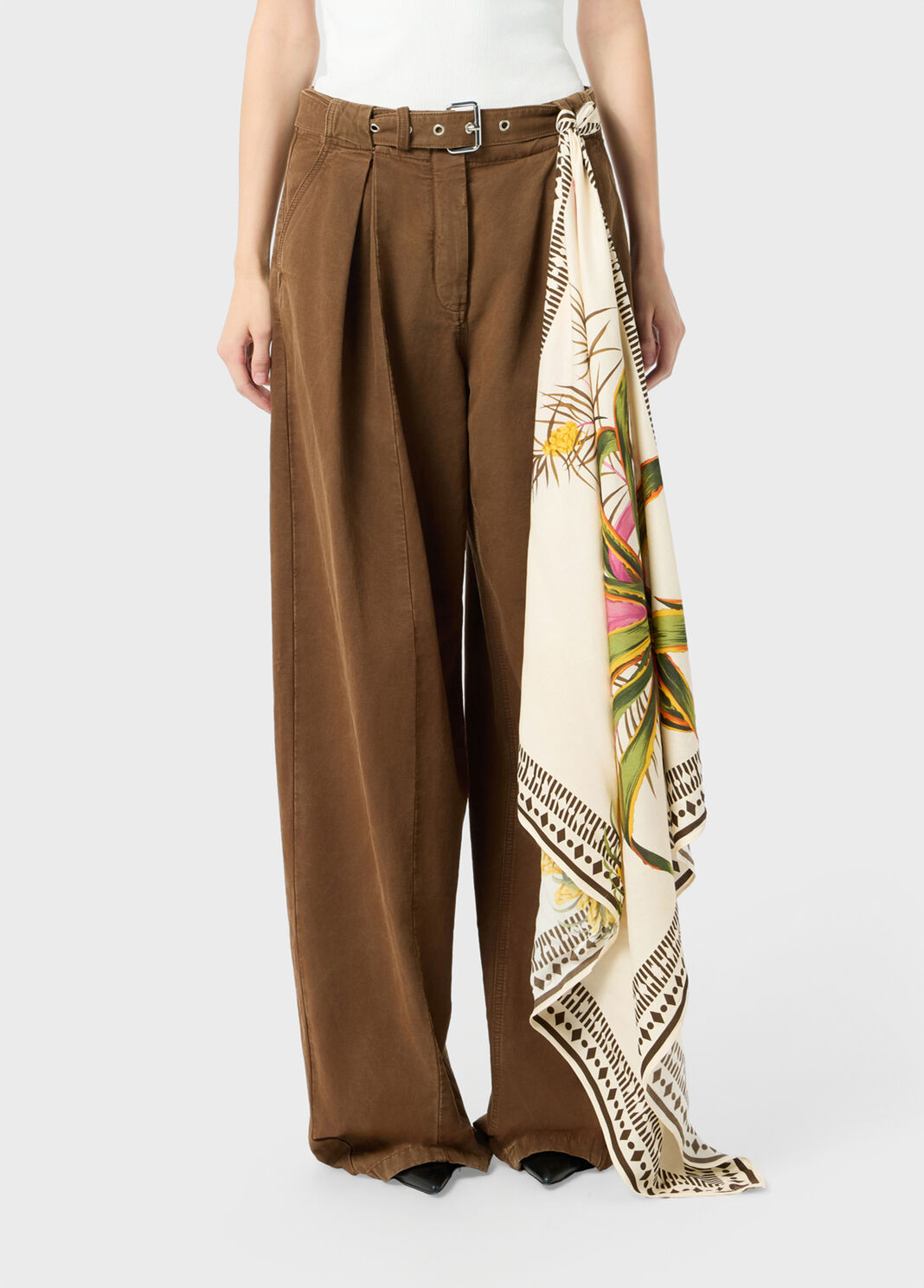 Viscose twill foulard with logo print  Blumarine - large image number 0