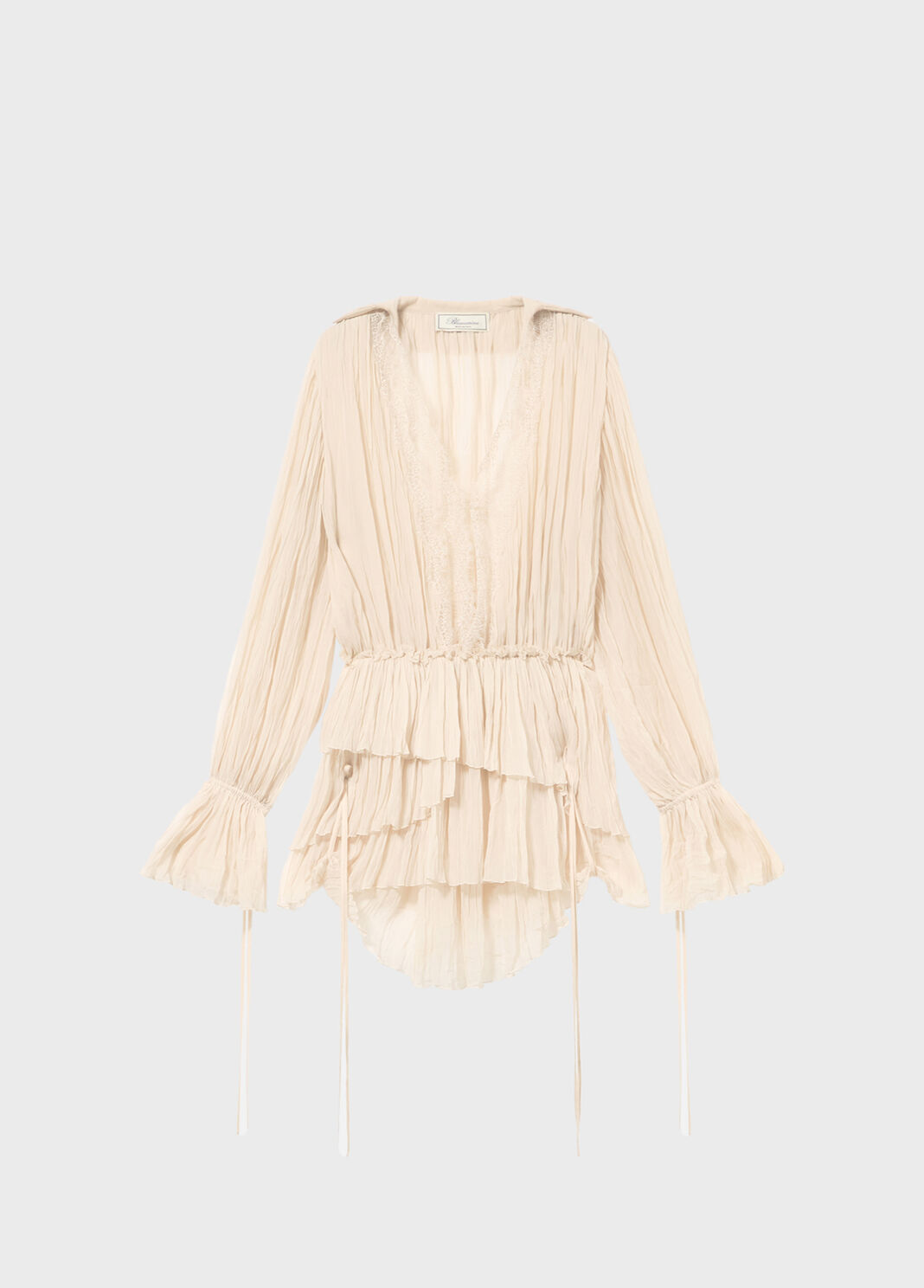 Flounced pleated georgette dress  Blumarine - large image number 4