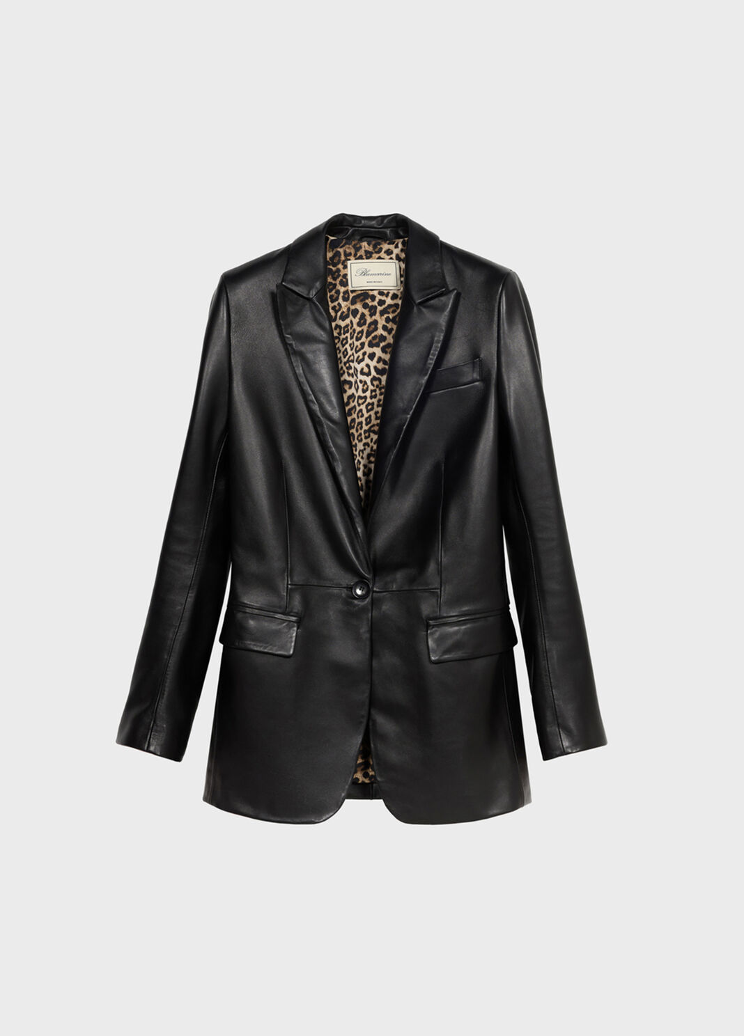 Plong&eacute; leather jacket  Blumarine - large image number 4