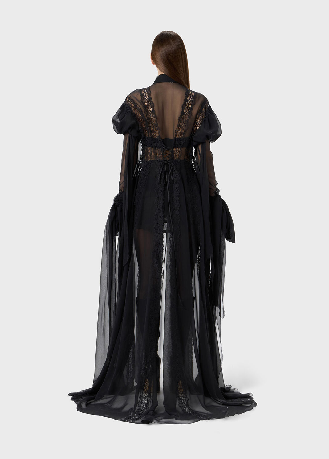 Chiffon and lace shirt dress  Blumarine - large image number 1