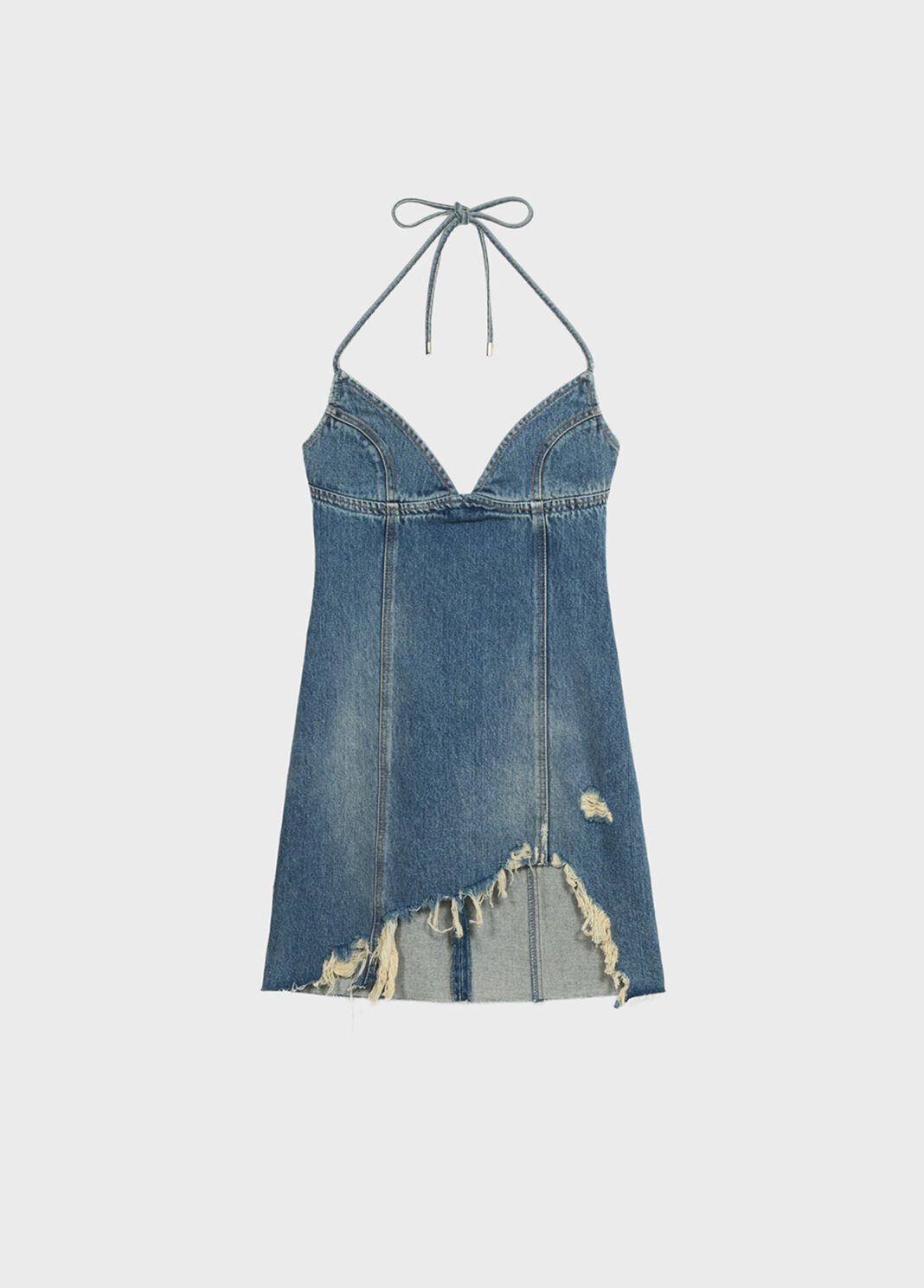 Distressed denim dress with fringes  Blumarine - large image number 4