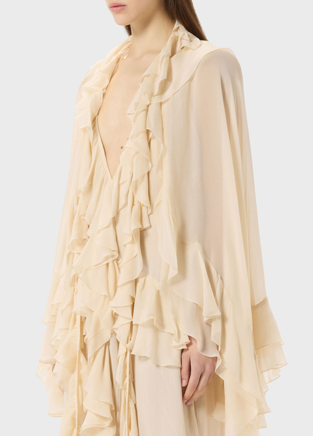 Long crepon dress with flounce  Blumarine - large image number 2