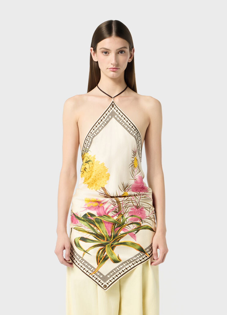 Printed twill scarf top  Blumarine - medium