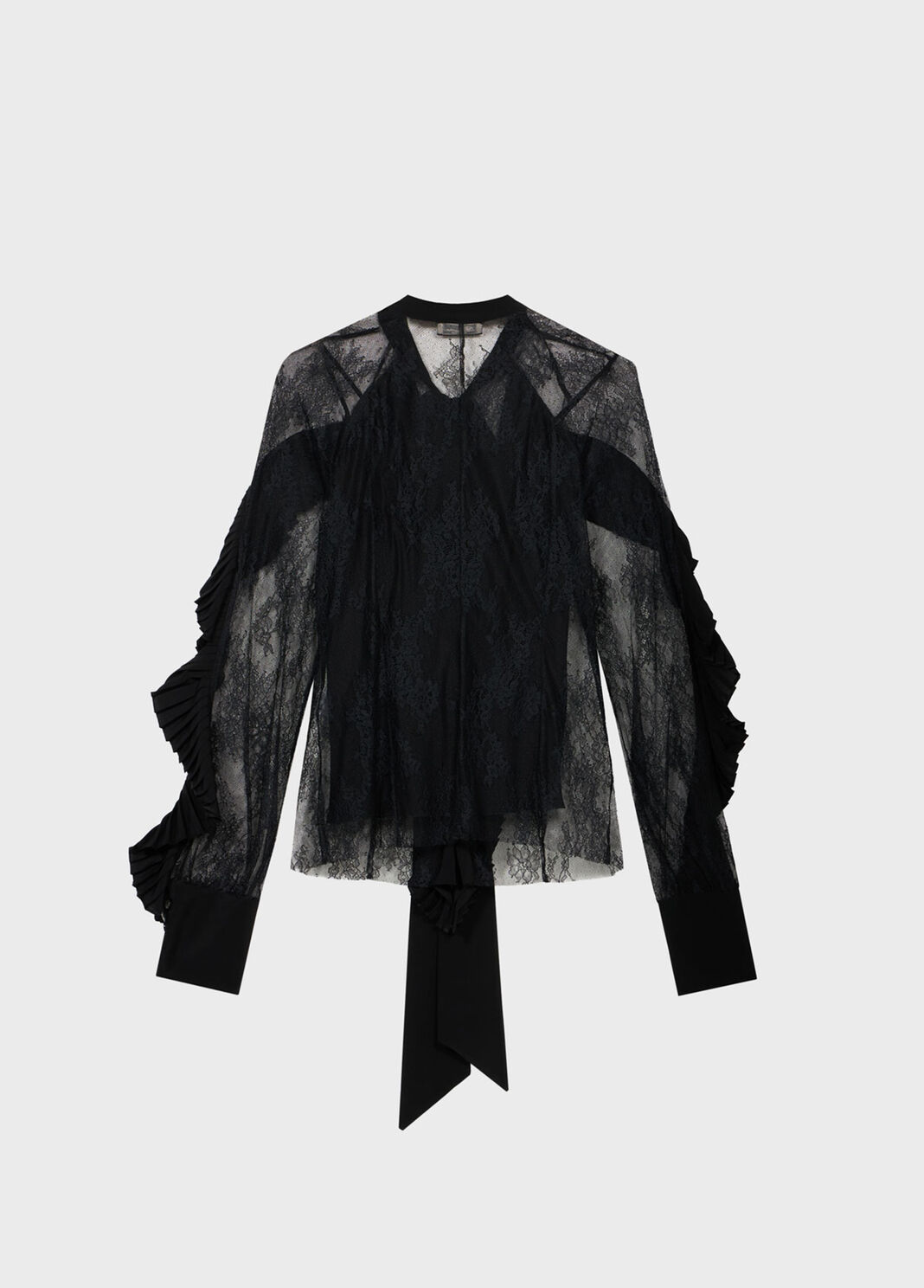 Lace shirt with pleated flounce  Blumarine - large image number 5
