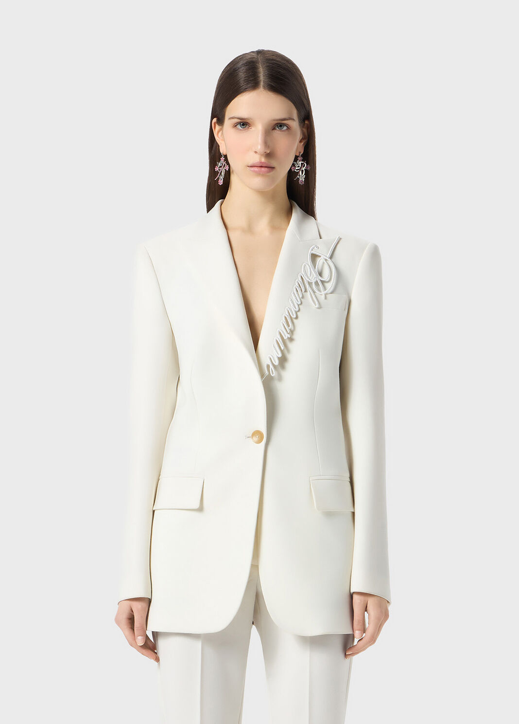 Giacca in twill con ricamo logo  Blumarine - large image number 0