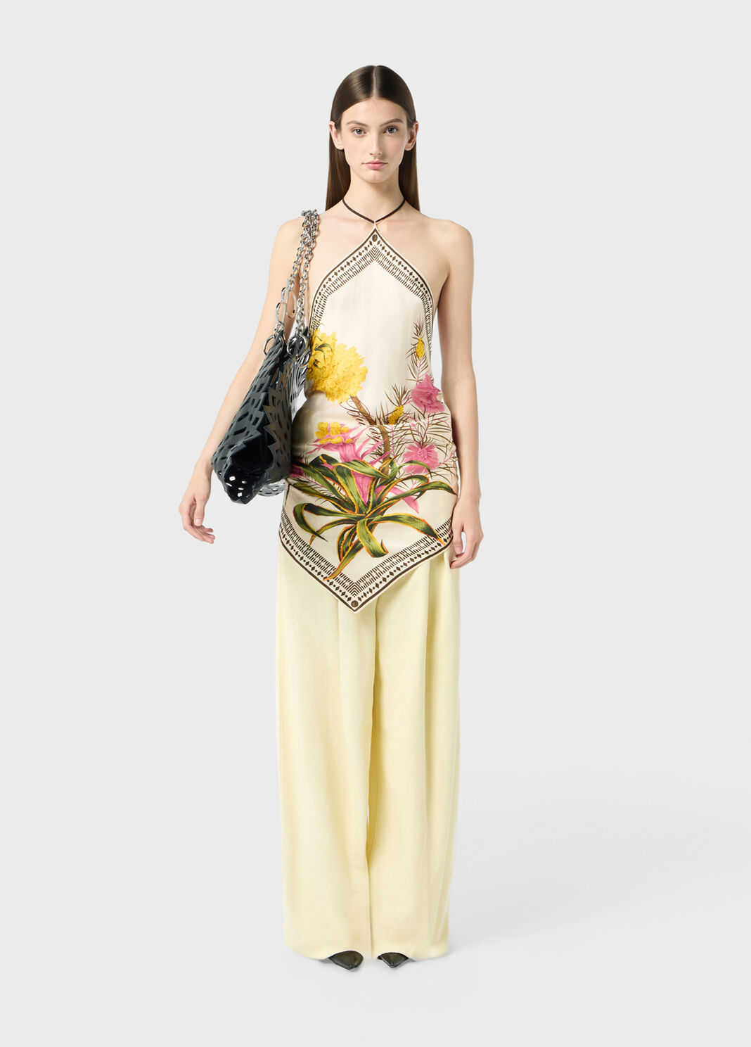 Printed twill scarf top  Blumarine - large image number 3