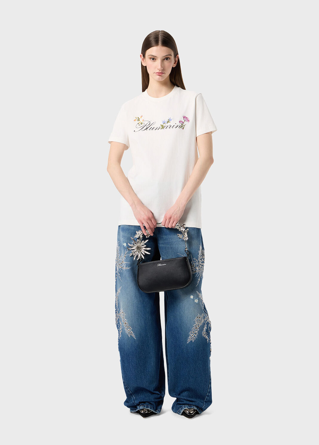 T-shirt mit stickerei und logodruck  Blumarine - large image number 3