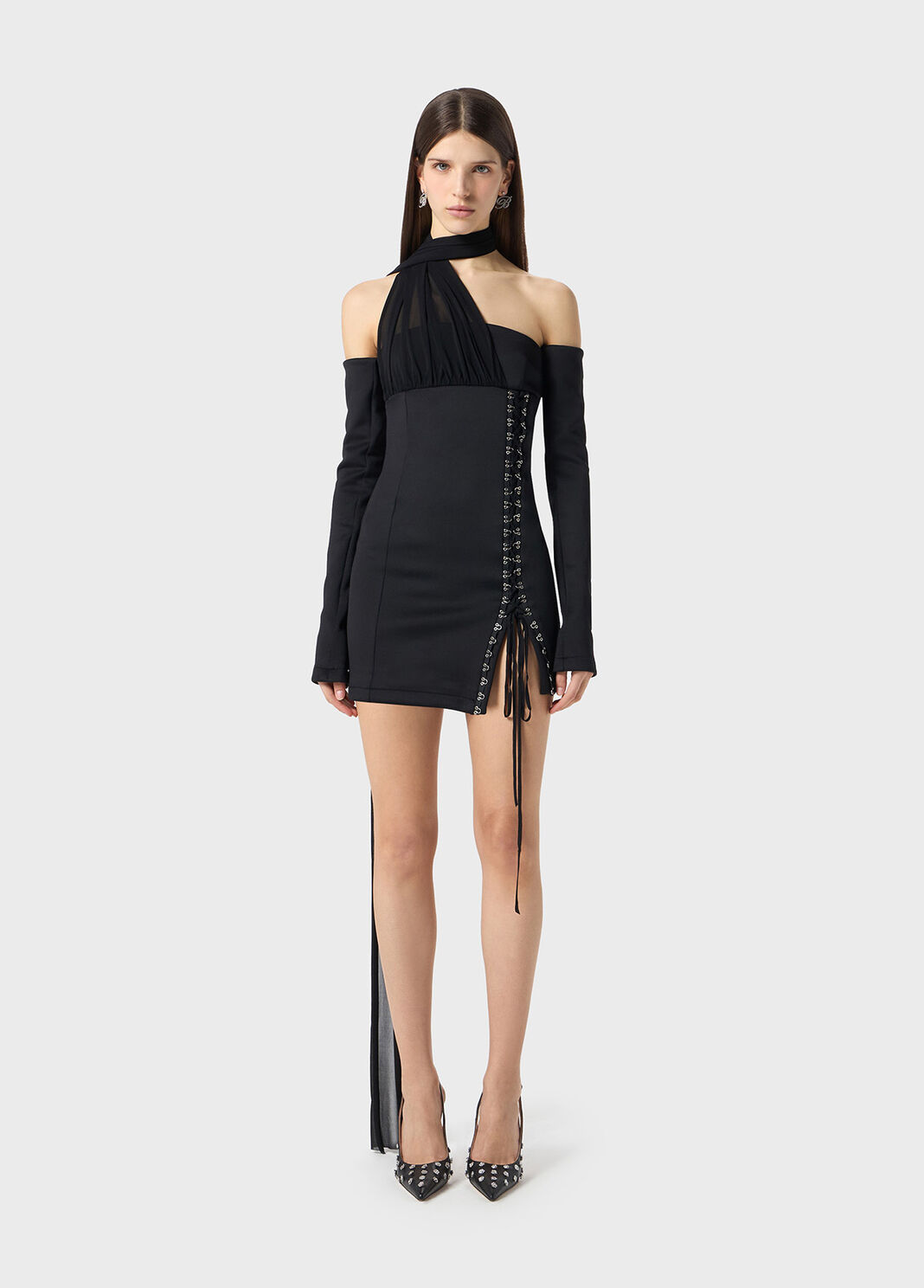 Mini dress with scarf and hooks  Blumarine - large image number 0