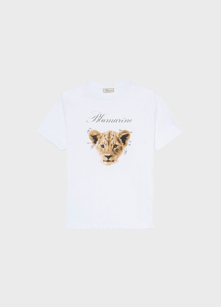 Jersey T-shirt with rhinestone embroidery with small decorations  Blumarine - medium