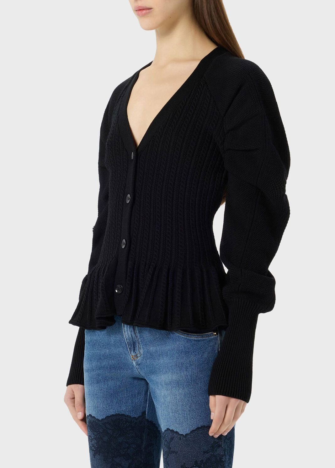 Knit cardigan with flounced detailing  Blumarine - large image number 2