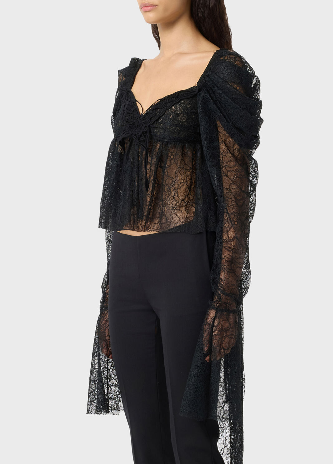 R&eacute;brod&eacute;-Spitzentop mit Stickerei  Blumarine - large image number 2