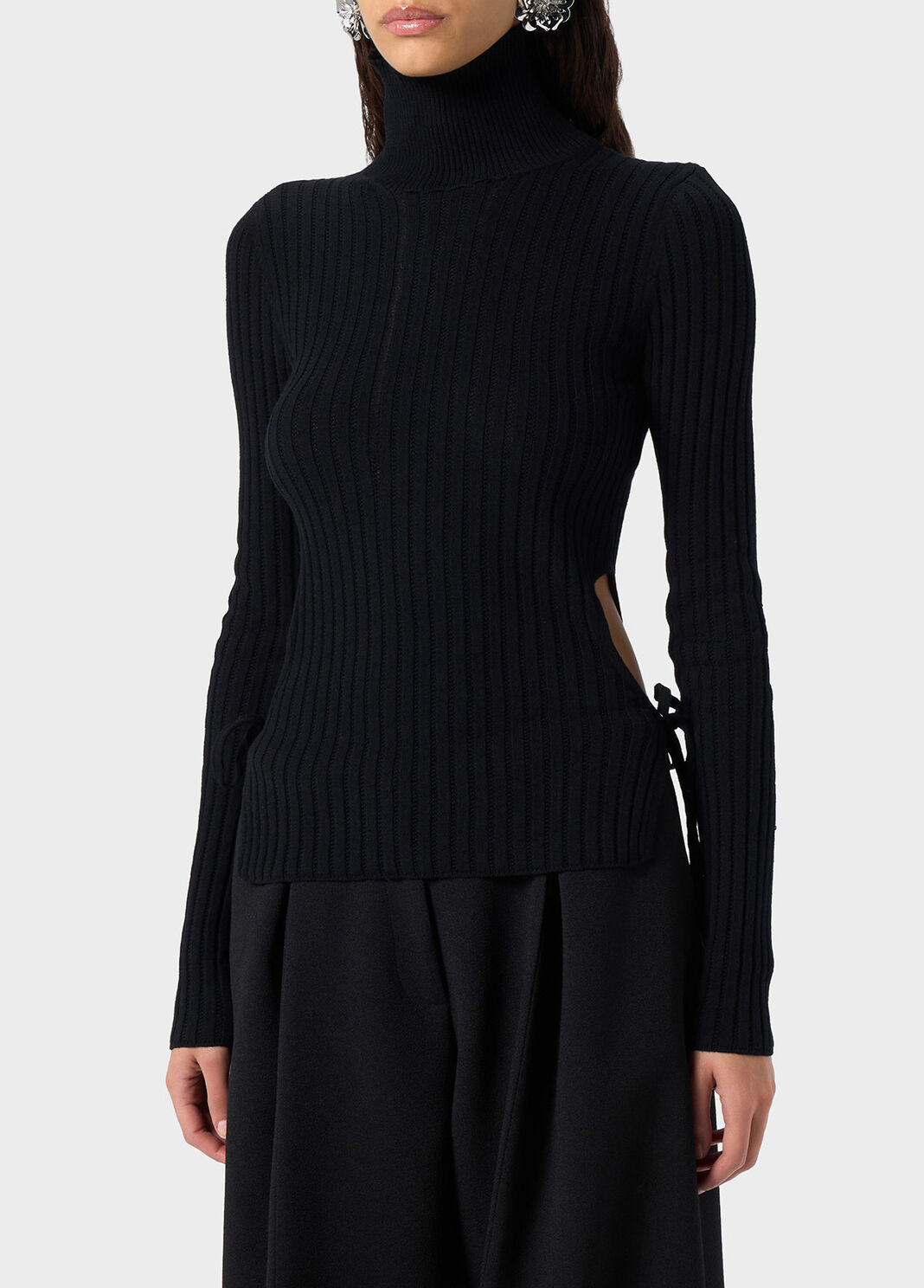 Ribbed top with cut-out and ties  Blumarine - large image number 2