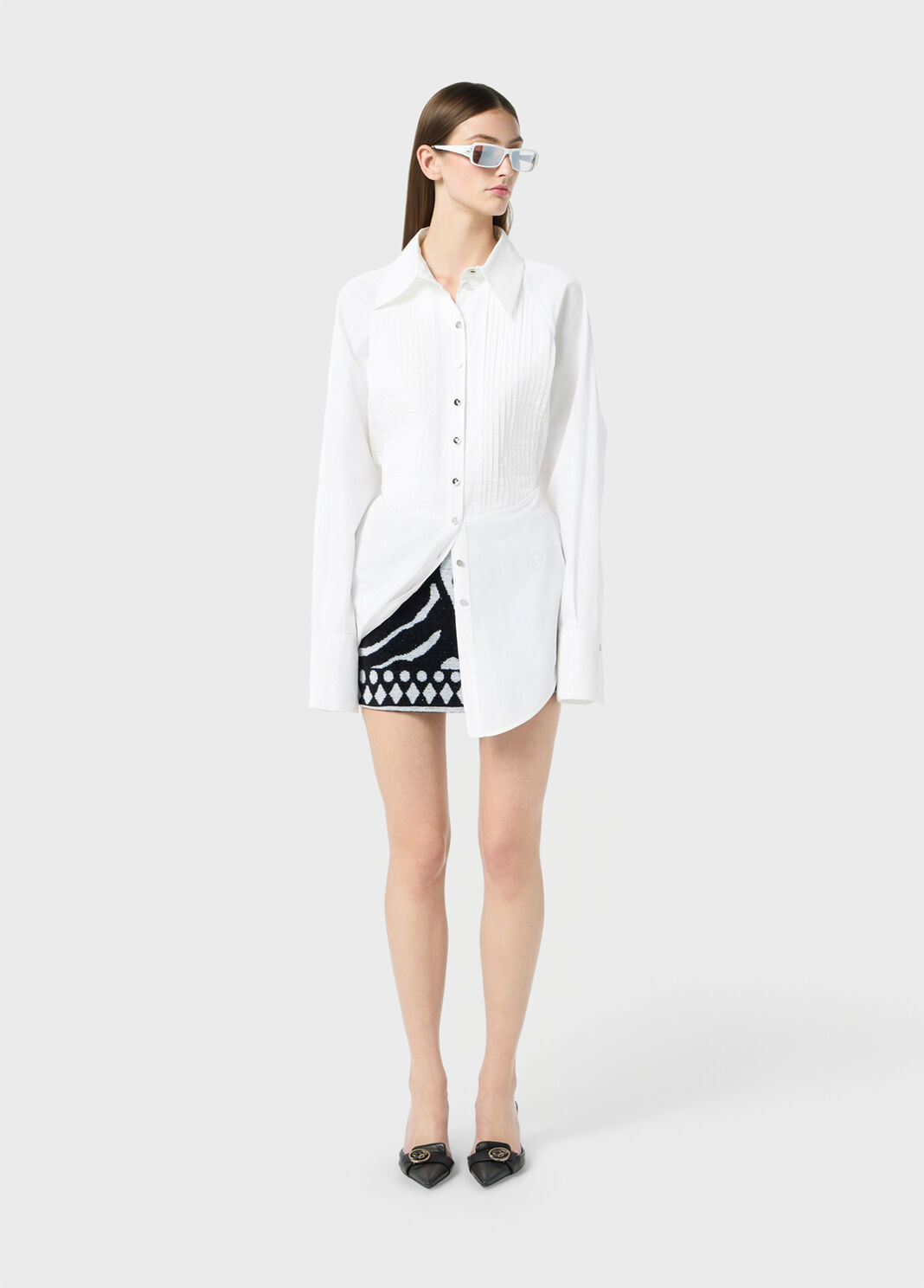 Pleating poplin shirt with belt  Blumarine - large image number 3