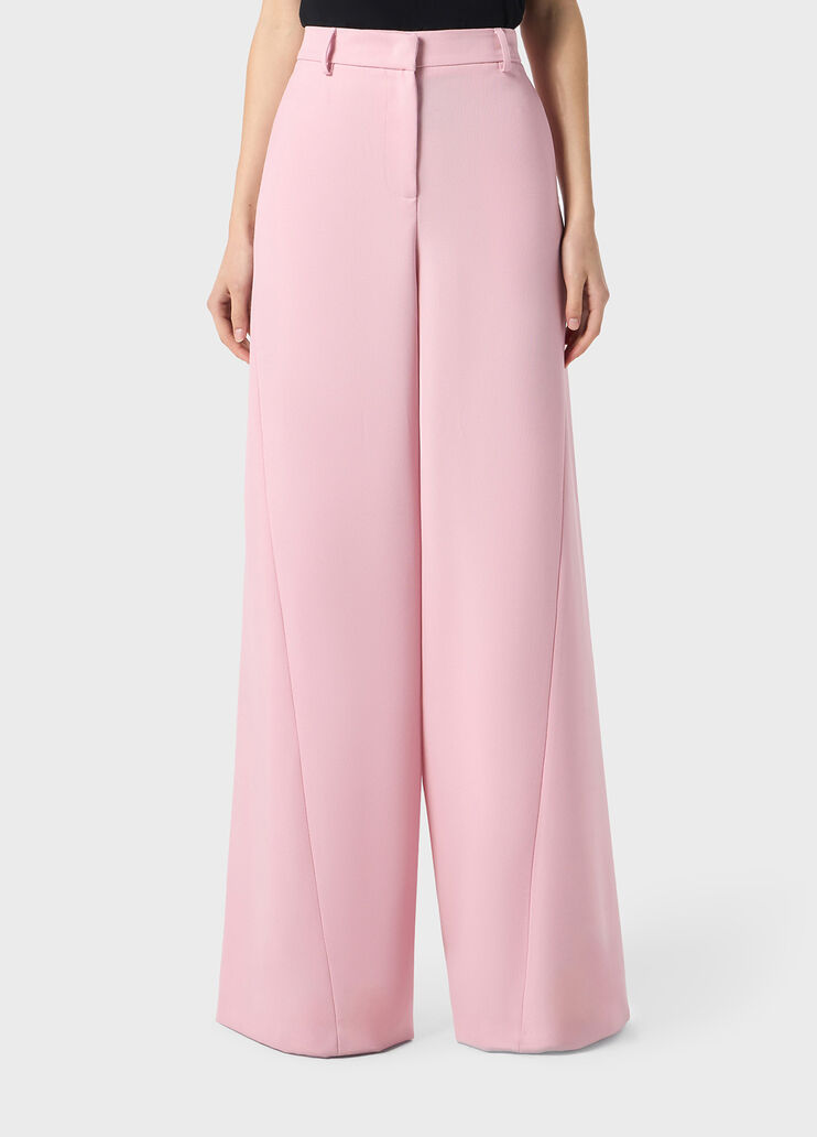 Pantaloni superwide leg in lana grain de poudre  Blumarine - large image number 0