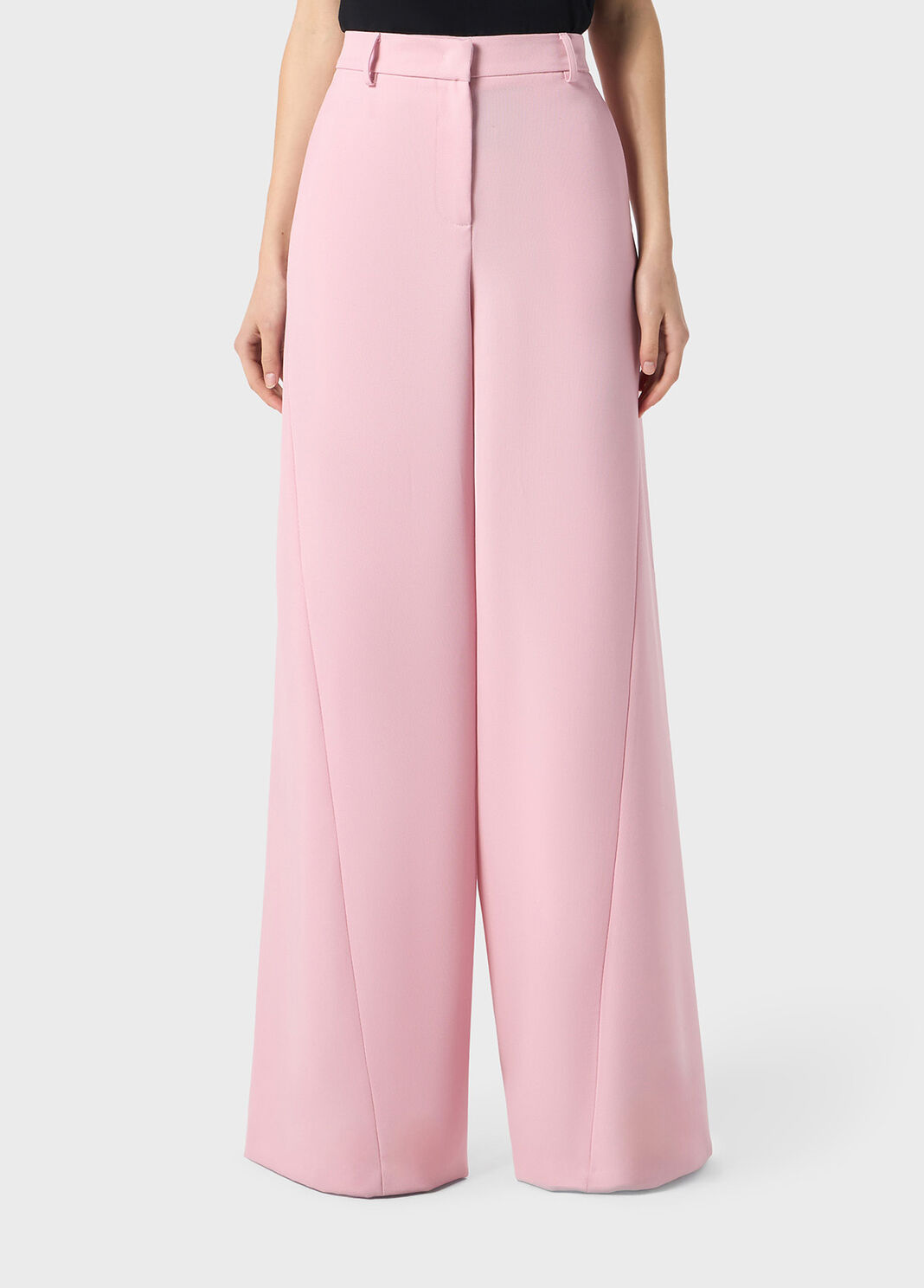 Superwide-leg pants in grain de poudre wool  Blumarine - large image number 0