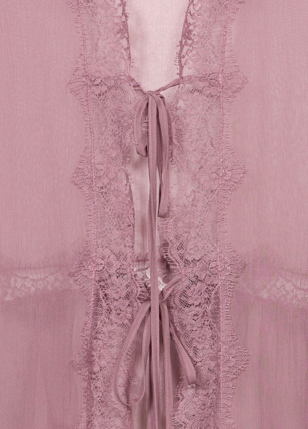 Crepe de chine and lace asymmetrical shirt  Blumarine - large image number 6