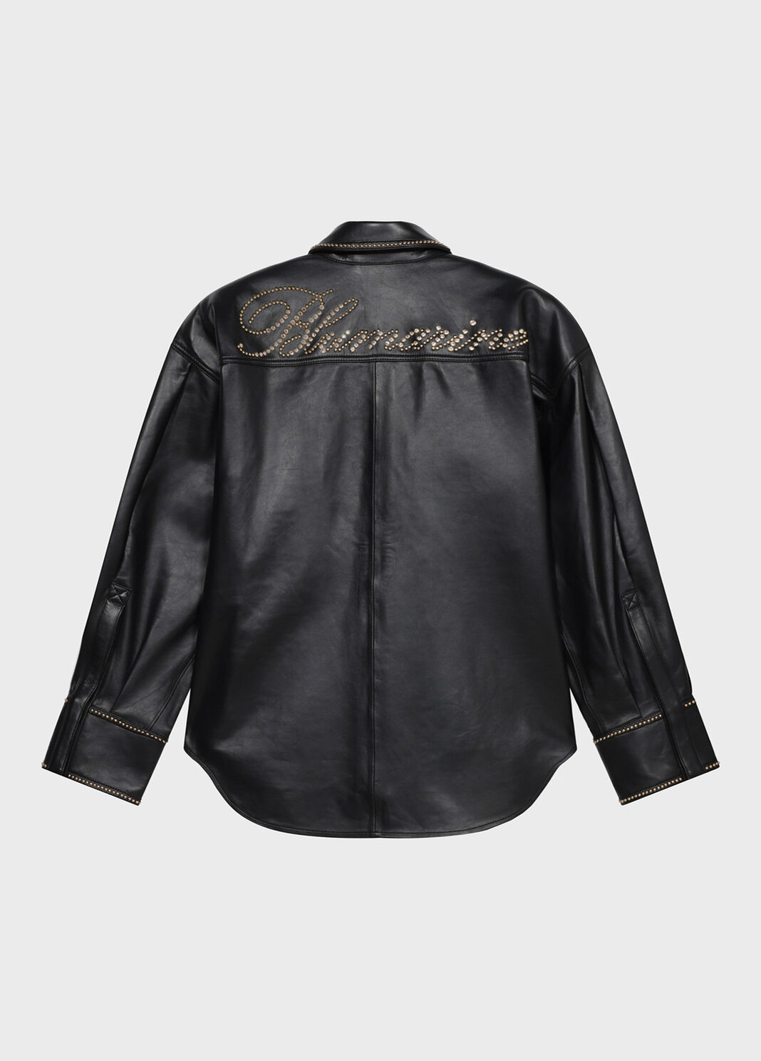Nappa leather shirt with studs and jewel settings  Blumarine - large image number 5