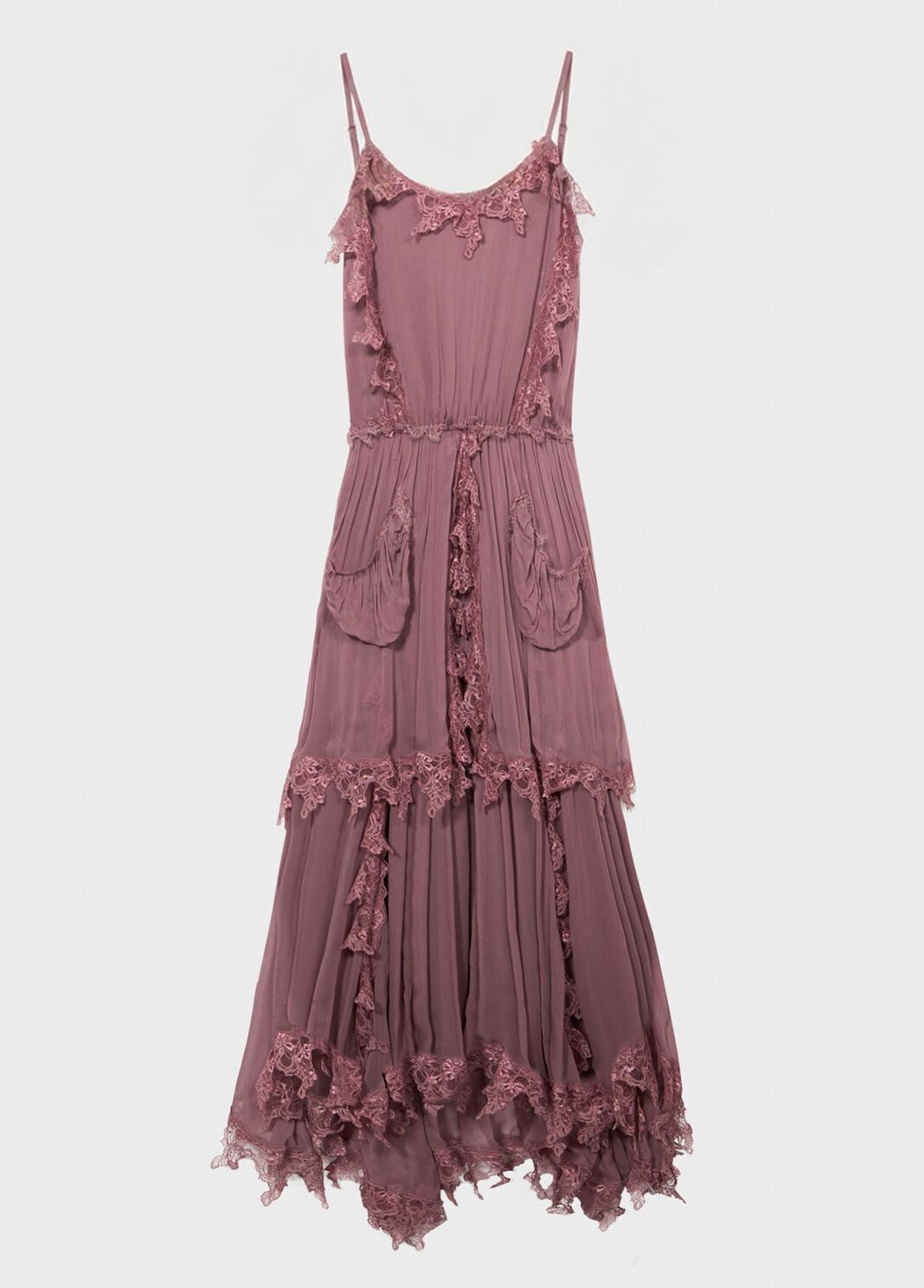 Long crepon dress with lace detailing  Blumarine - large image number 4