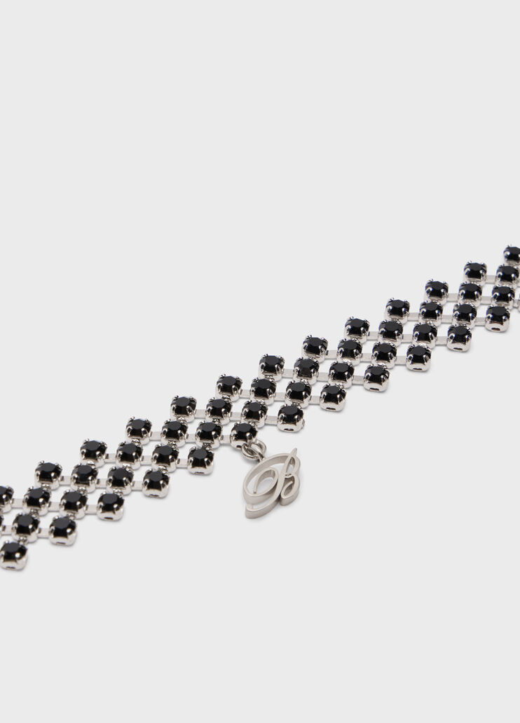 Collier ras-de-cou en m&eacute;tal avec pierres de verre et pendentif  Blumarine - large image number 3