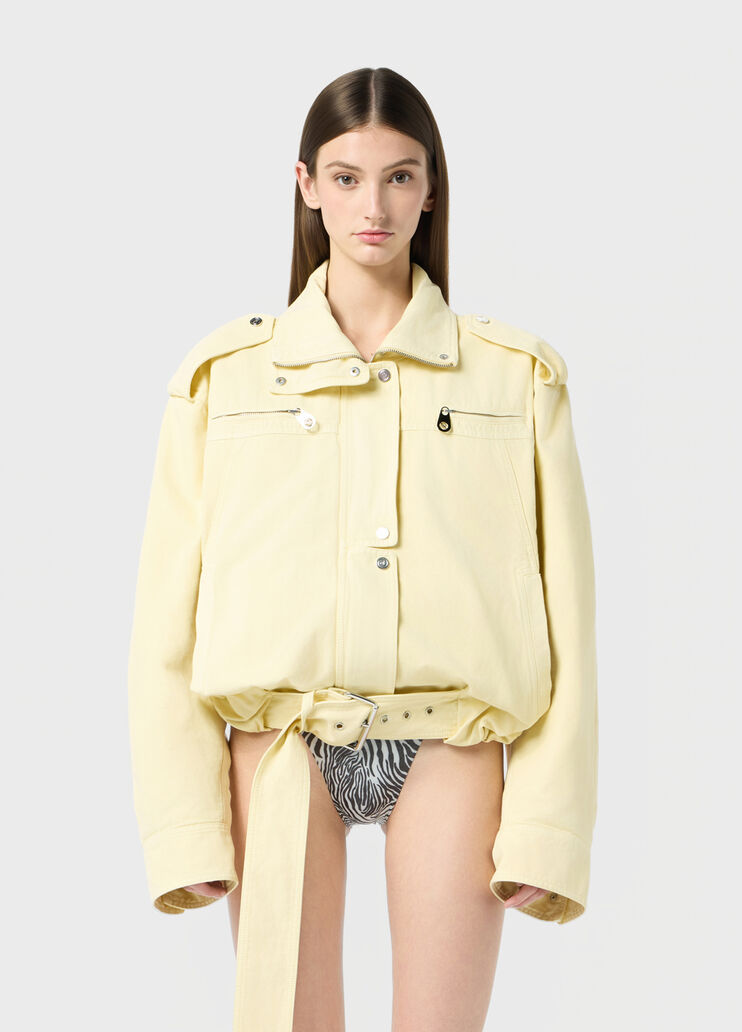 Canvas biker jacket with belt  Blumarine - medium