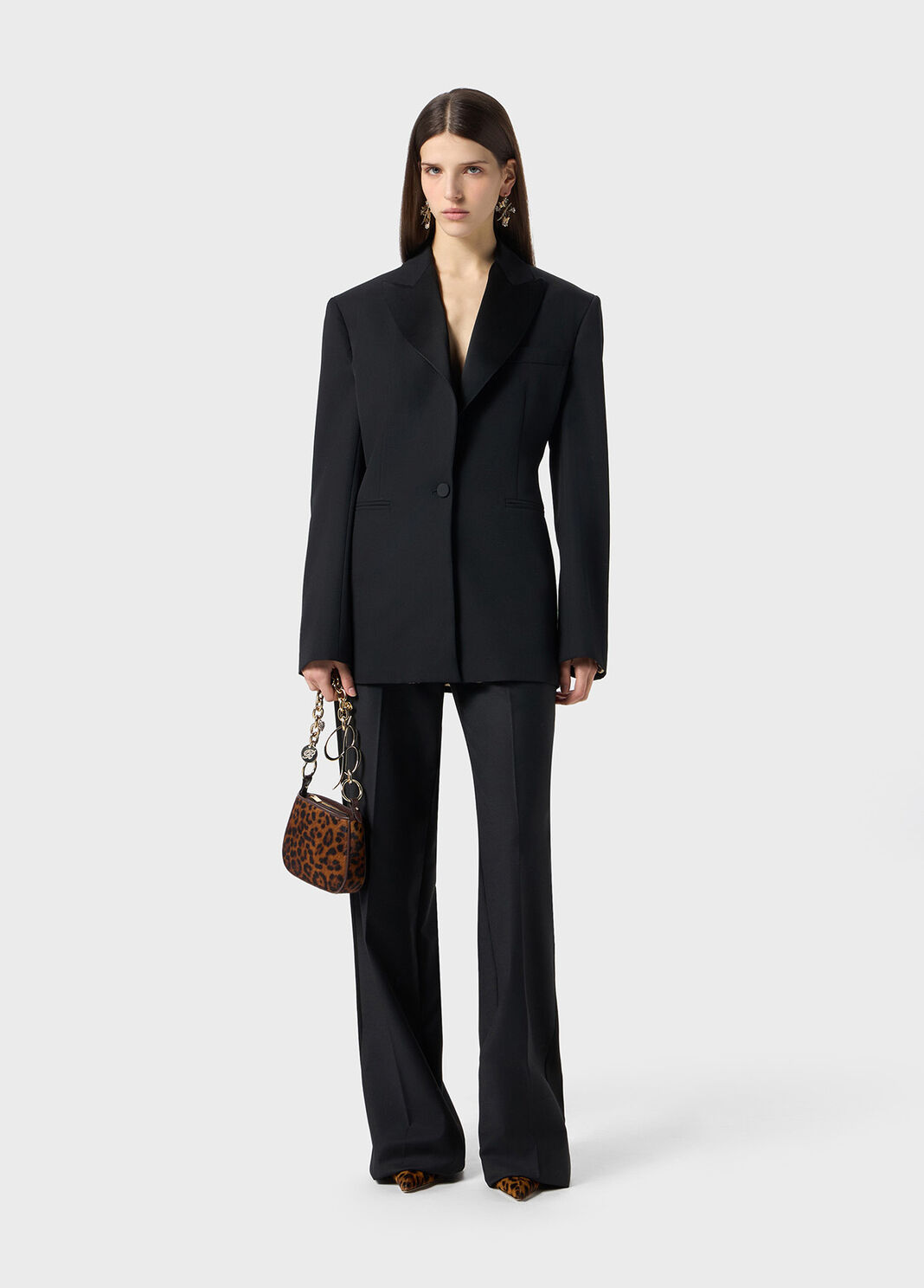 Single-breasted jacket in grain de poudre wool  Blumarine - large image number 3