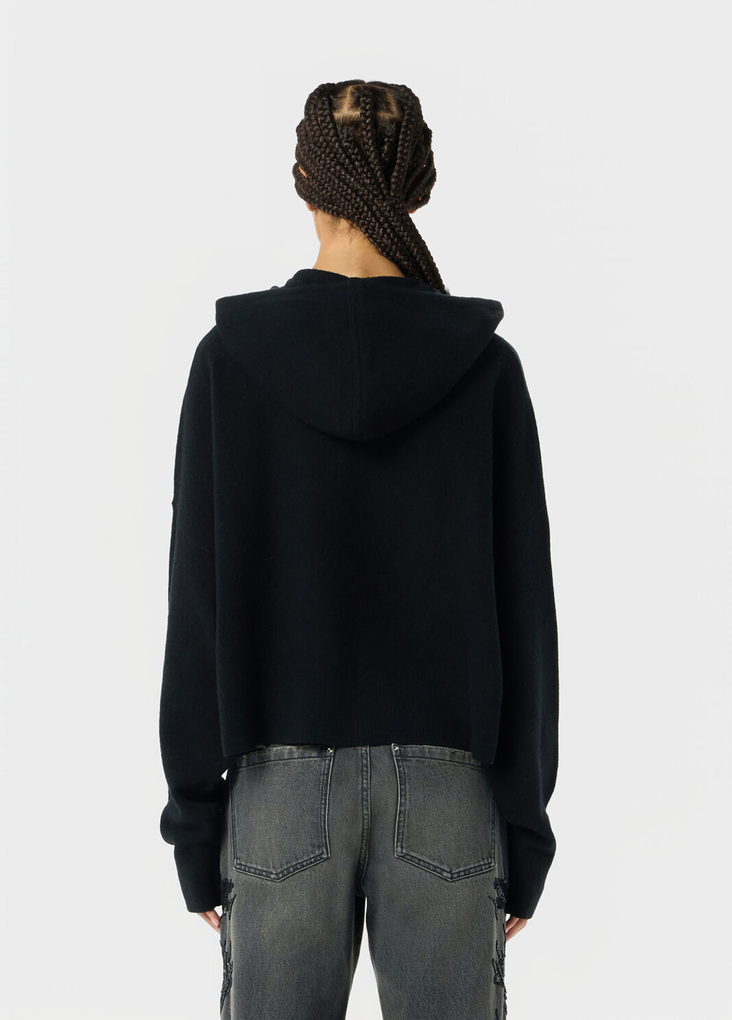 Wool sweatshirt with rhinestone embroidery  Blumarine - large image number 1