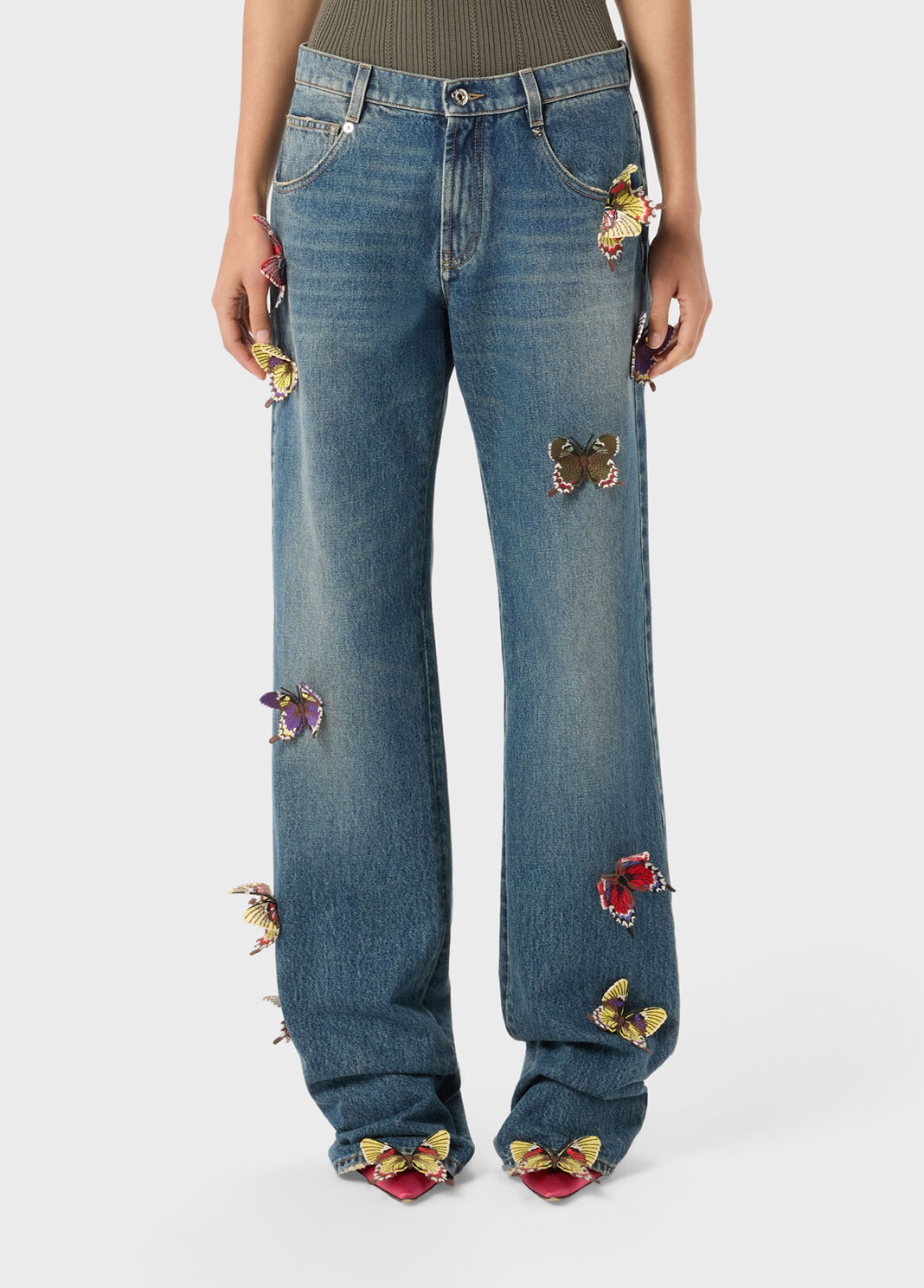 Boyfriend Jeans with Butterflies  Blumarine - large image number 0