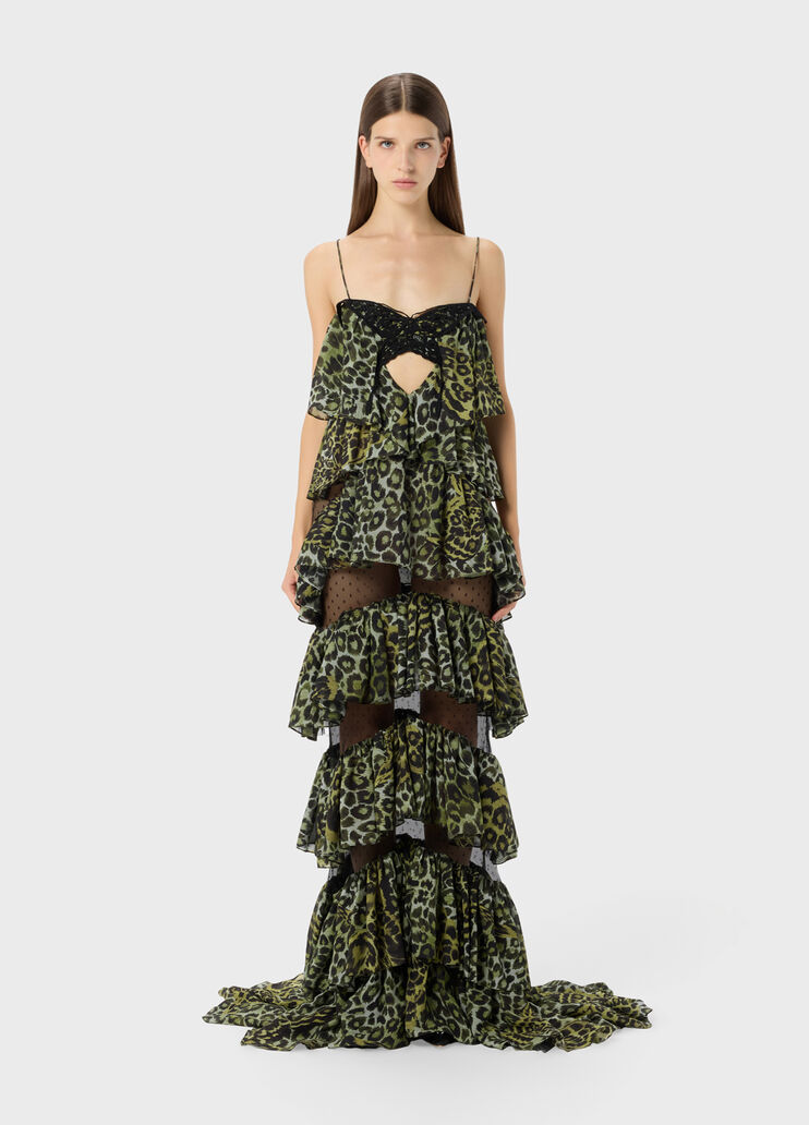 Long tiered dress in georgette and tulle  Blumarine - medium