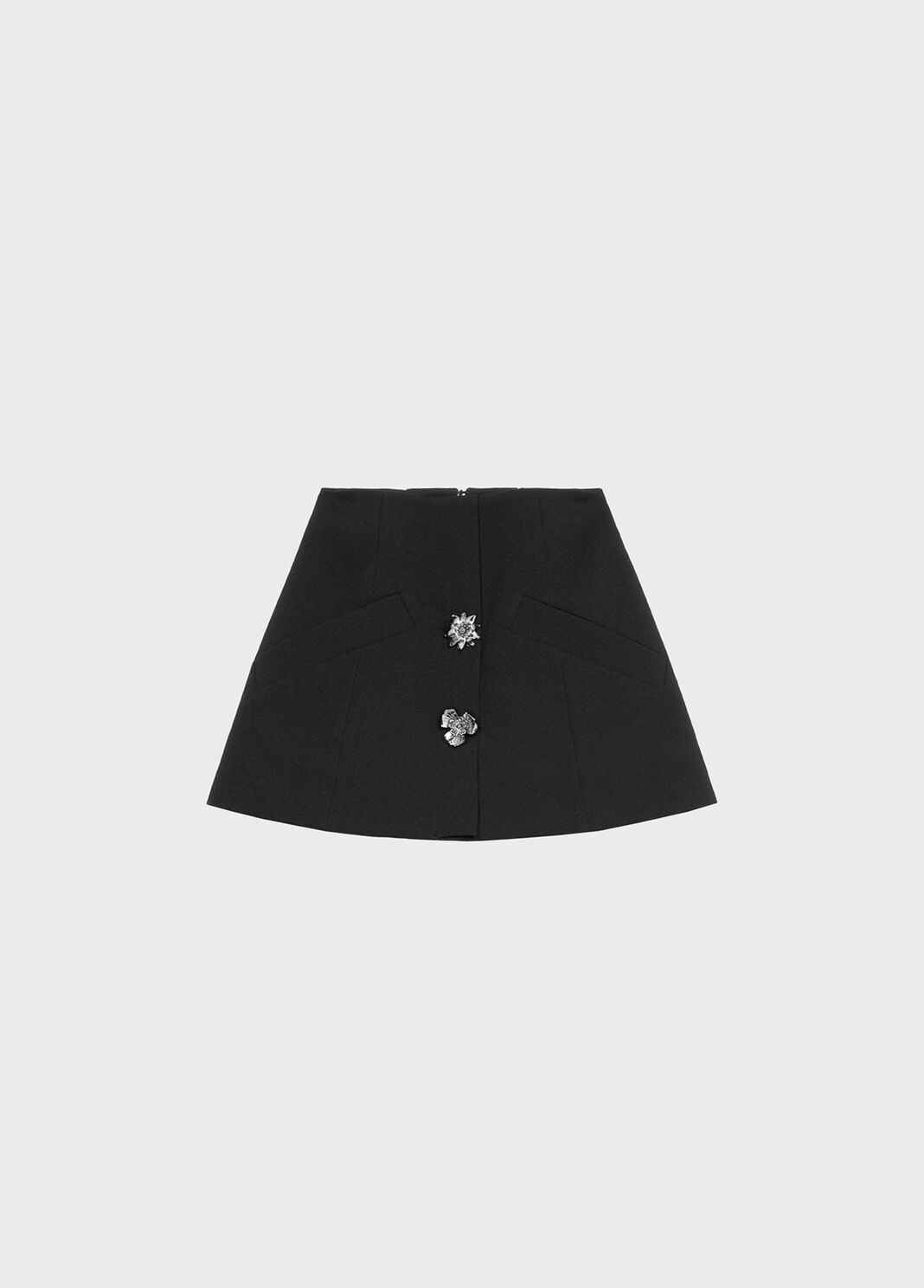 Double cr&ecirc;pe skirt with metal flowers  Blumarine - large image number 4