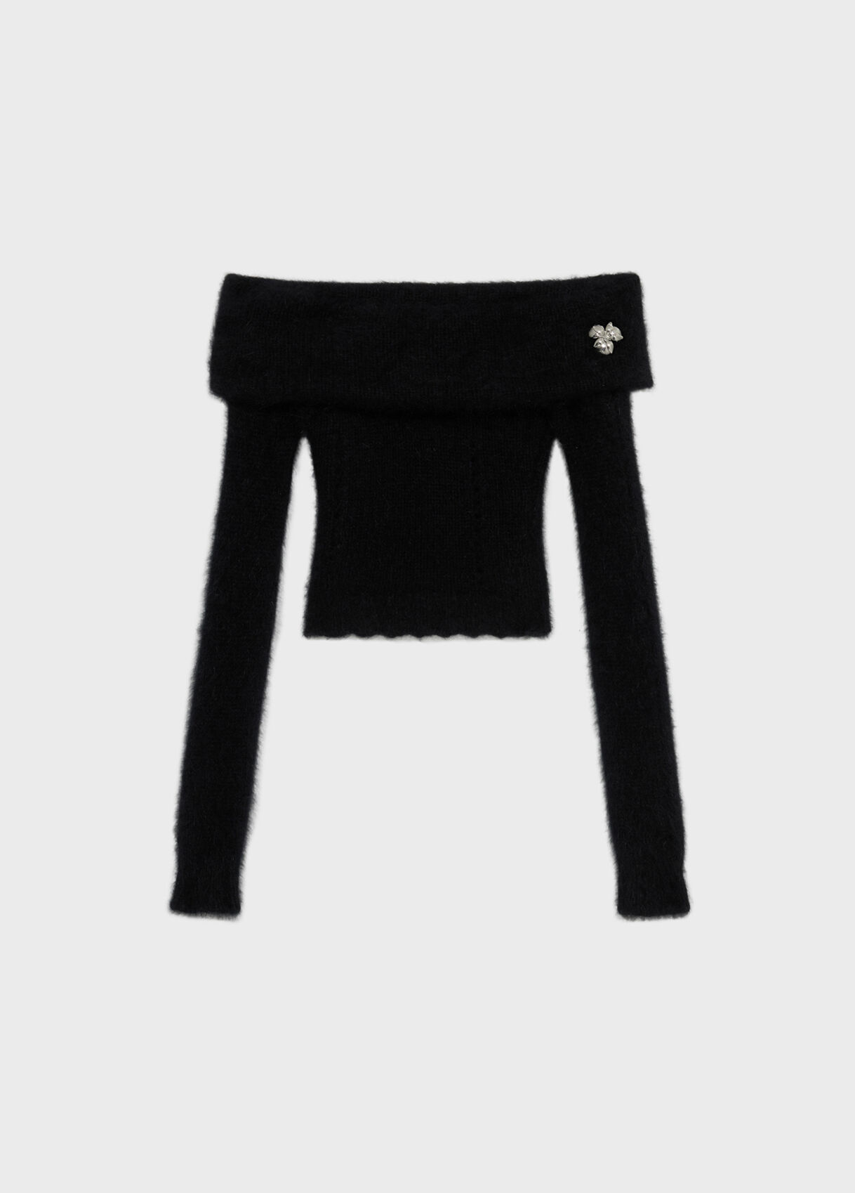 Angora sweater with metal flower - Blumarine