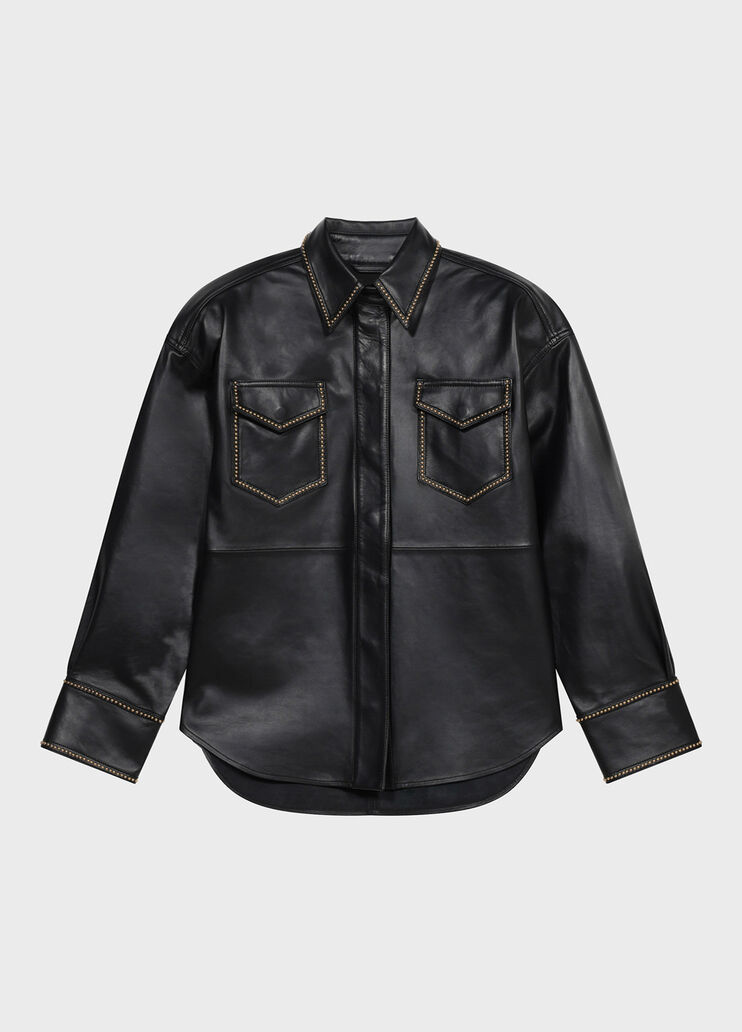 Nappa leather shirt with studs and jewel settings  Blumarine - medium