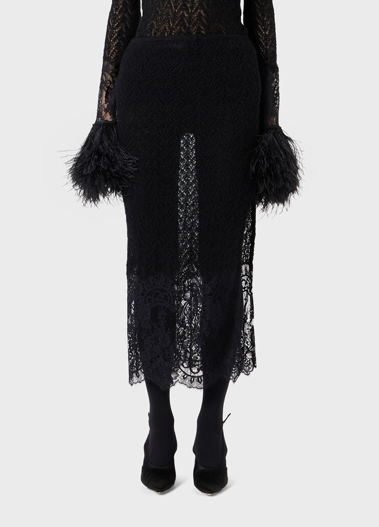 Gonna midi in maglia con pizzo  Blumarine - medium Gonna midi in maglia con pizzo  Blumarine - medium