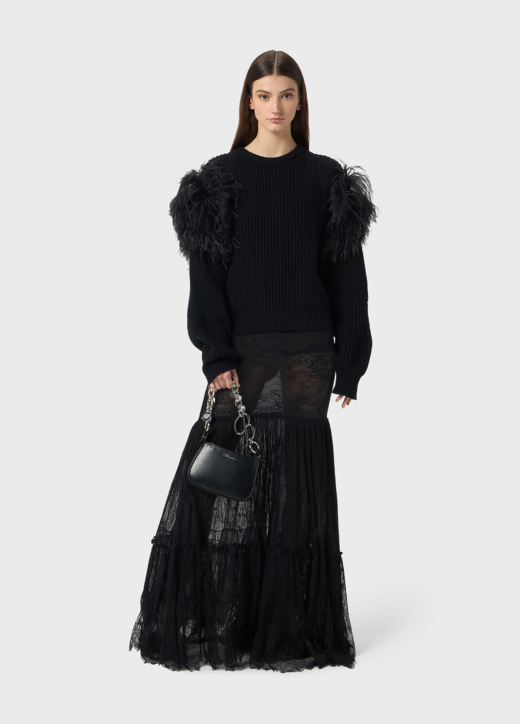 Long skirt in lace and tulle  Blumarine - large image number 3