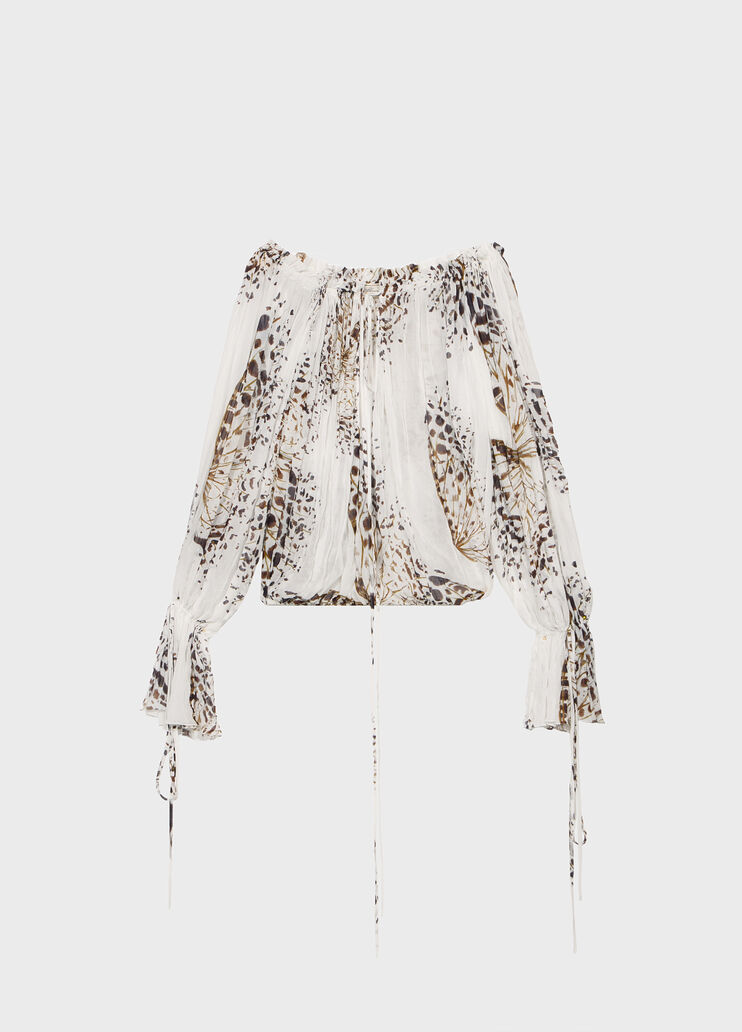 Printed pleated georgette blouse  Blumarine - medium
