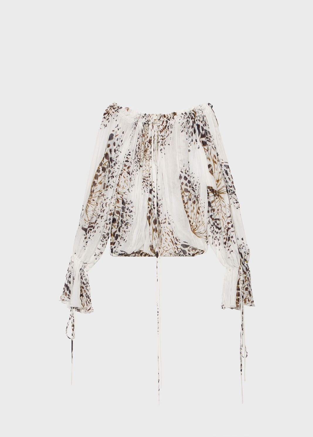 Blusa in georgette pliss&eacute; a stampa  Blumarine - large image number 4