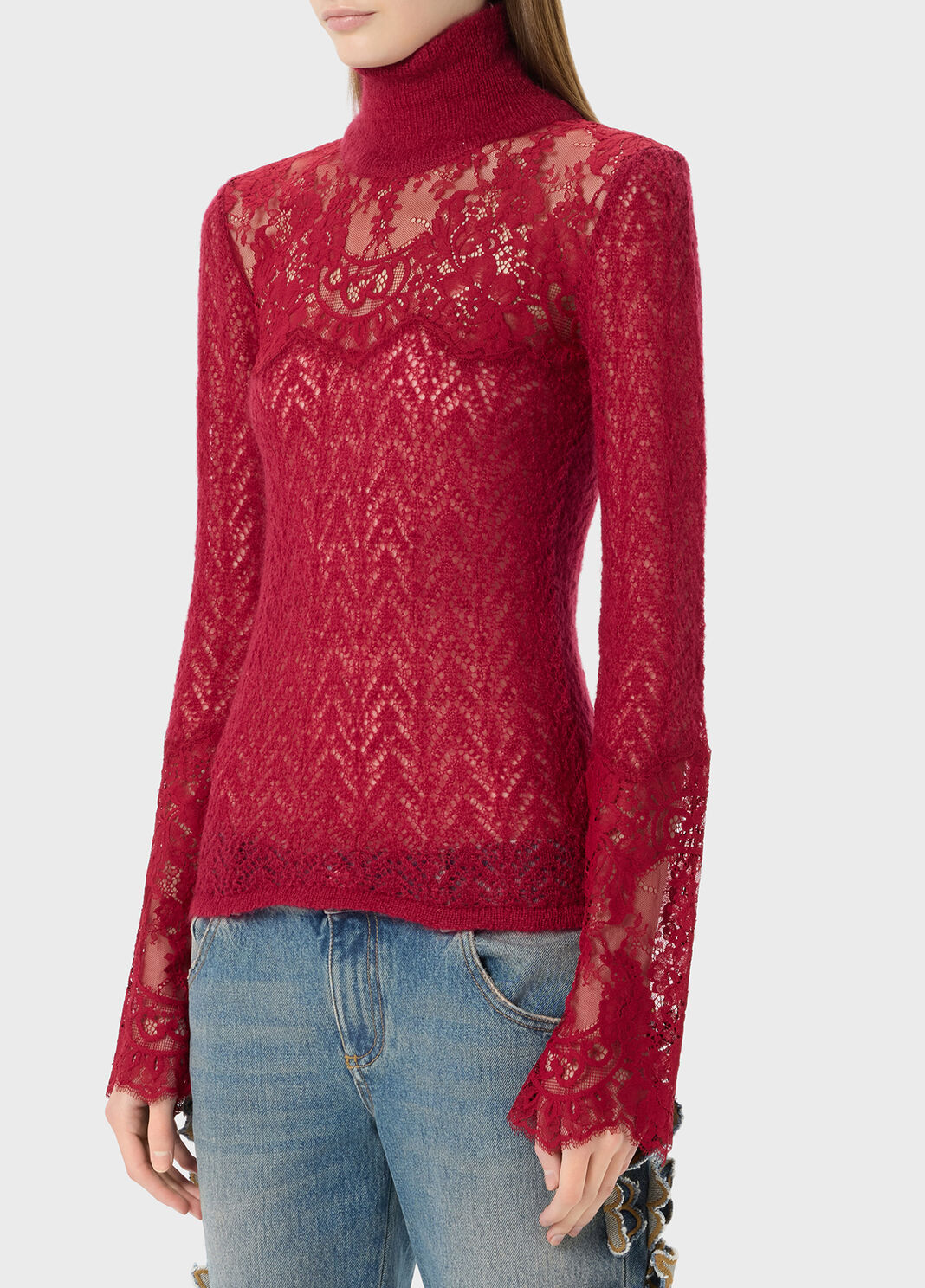 Lace detail knitted top  Blumarine - large image number 2