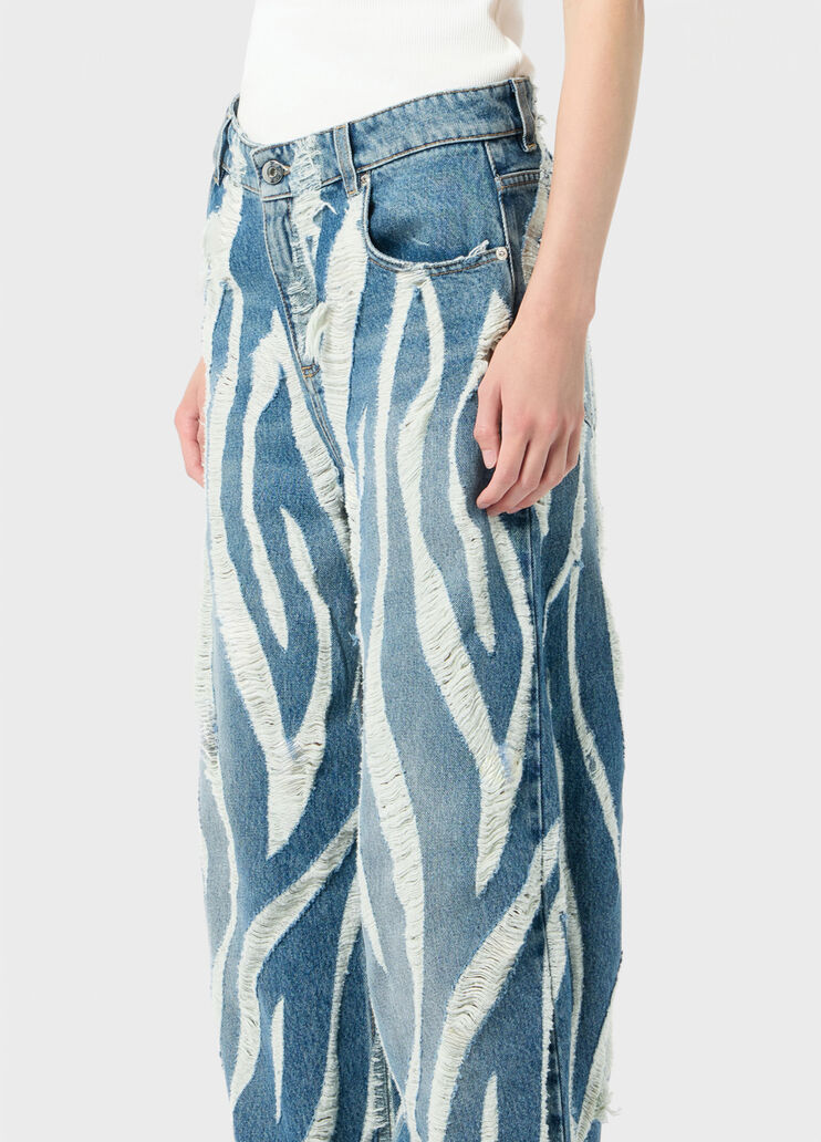 Baggy laser-cut denim jeans  Blumarine - large image number 2