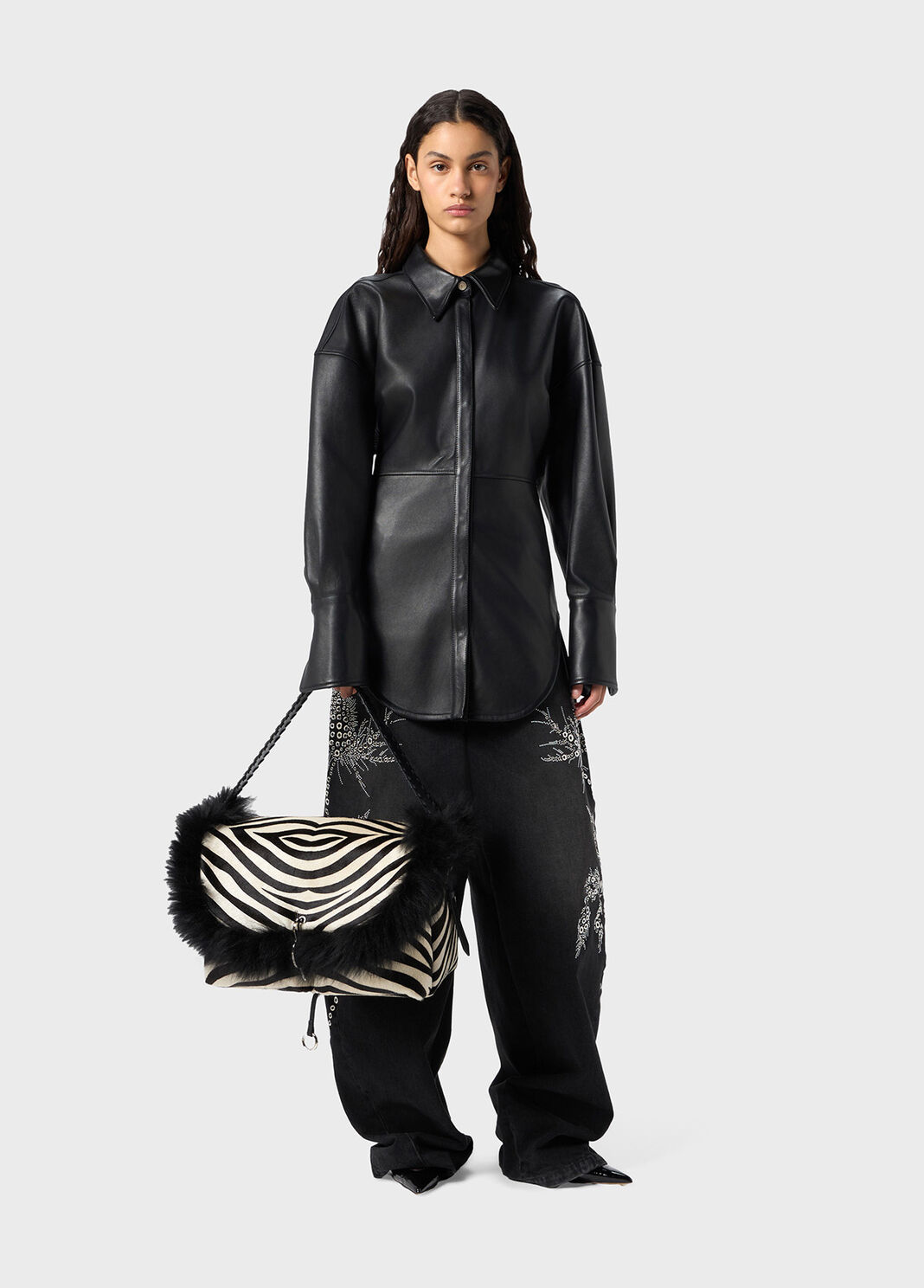 Leather shirt with belt  Blumarine - large image number 3