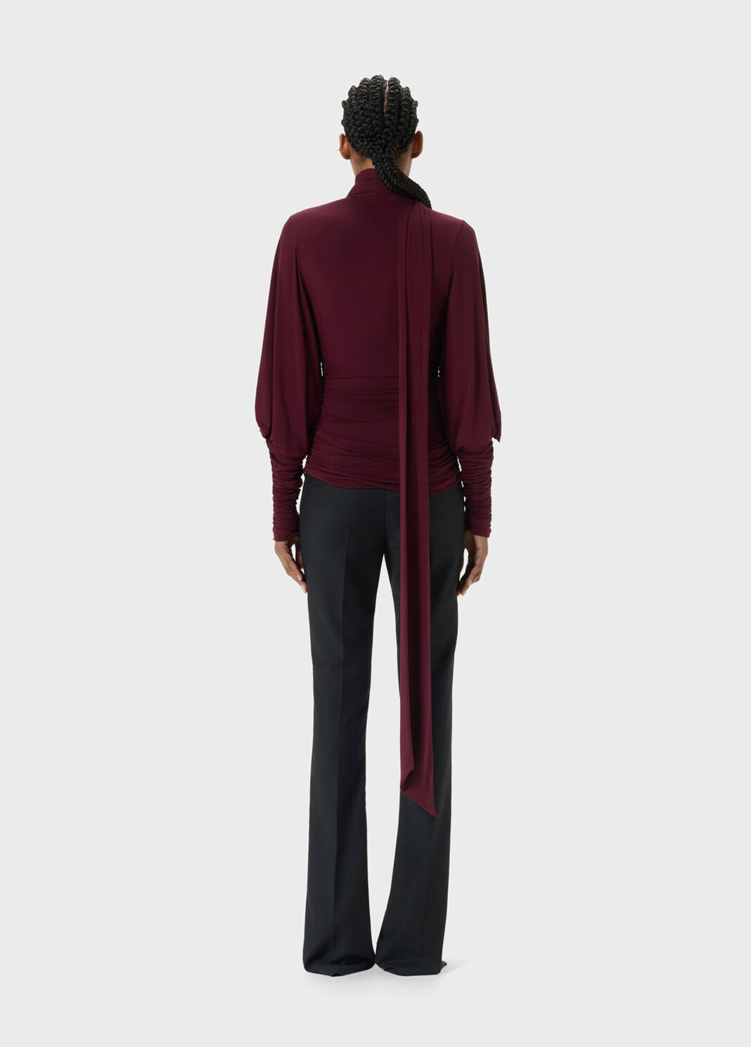 Jersey blouse with gathering and stole  Blumarine - large image number 1