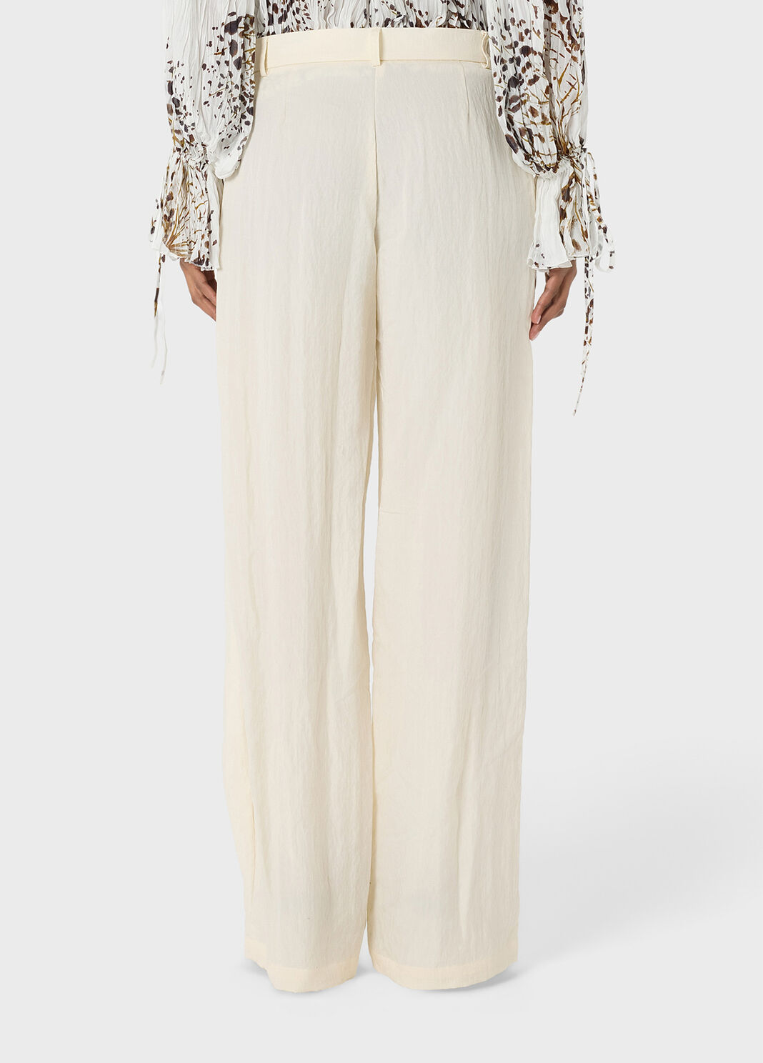 Pantalon large en gabardine avec papillon  Blumarine - large image number 1