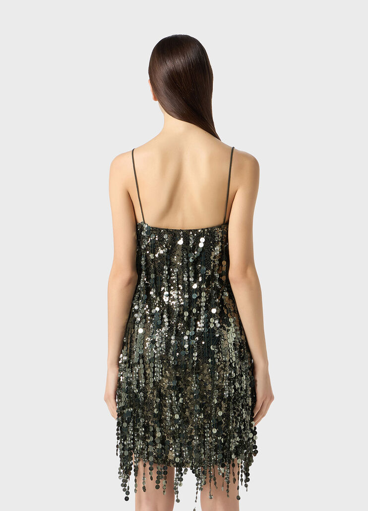 Dress with sequin, flower and bugle bead embroidery  Blumarine - large image number 1