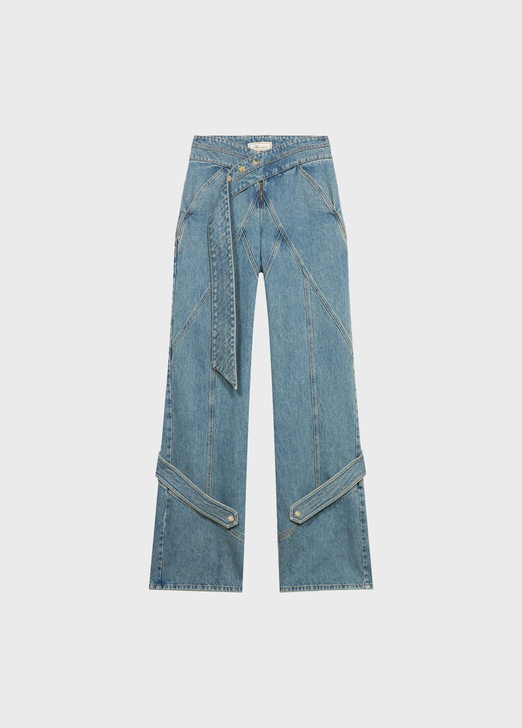 Baggy trousers with sash belt and details  Blumarine - large image number 4