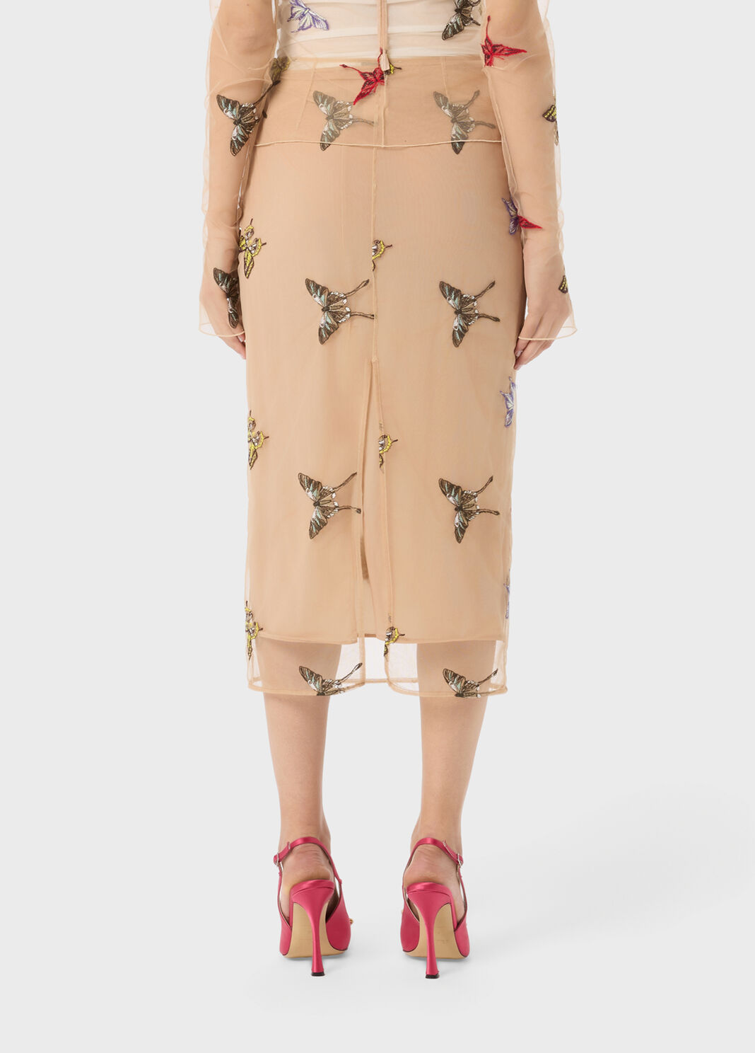 Midi tulle skirt with embroidery  Blumarine - large image number 1