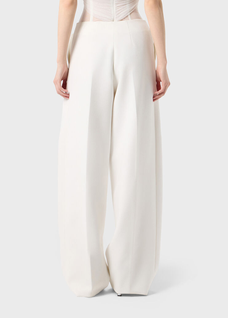 Wide leg pants in double crêpe  Blumarine - large image number 1