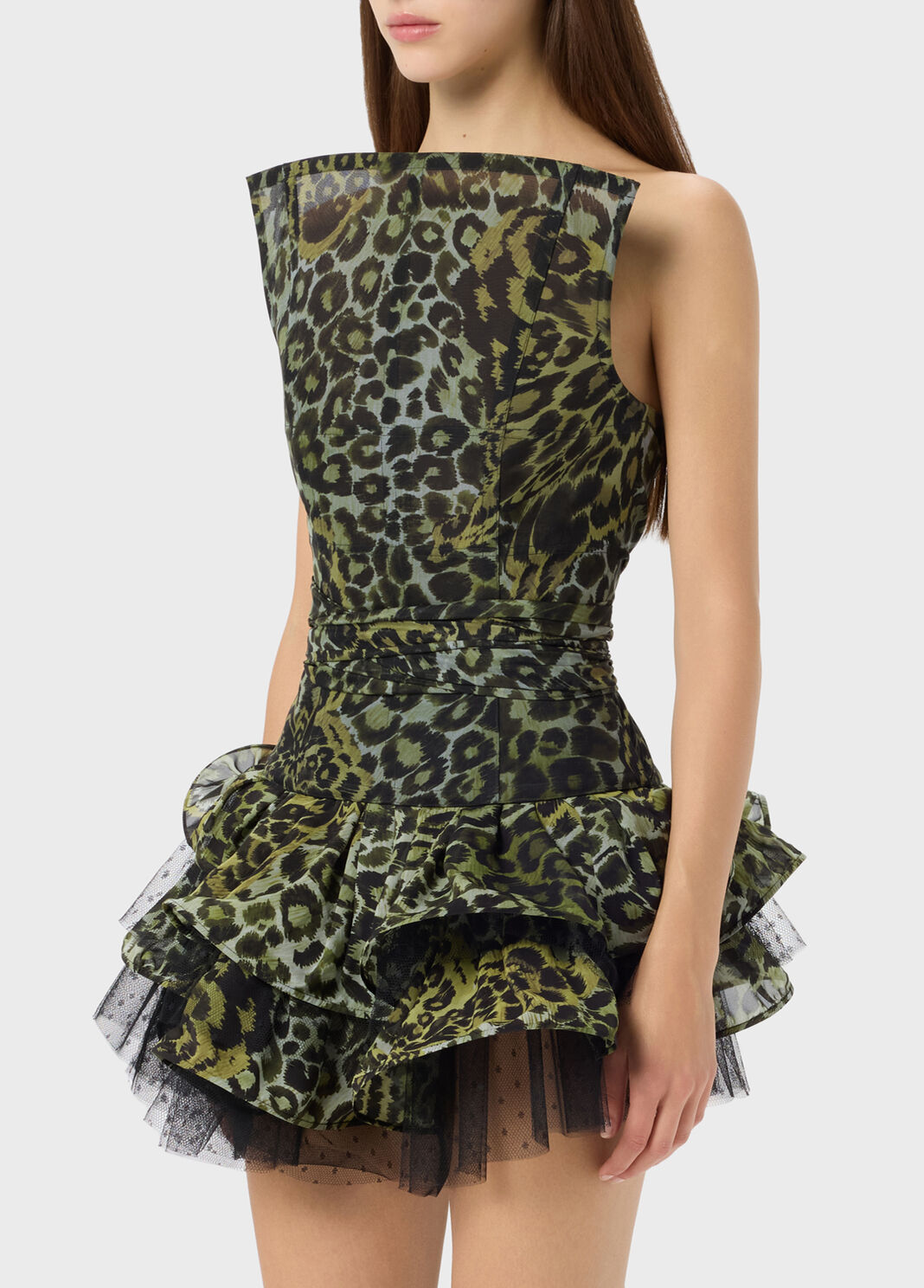 Bustier en georgette imprim&eacute;e avec &eacute;tole  Blumarine - large image number 2