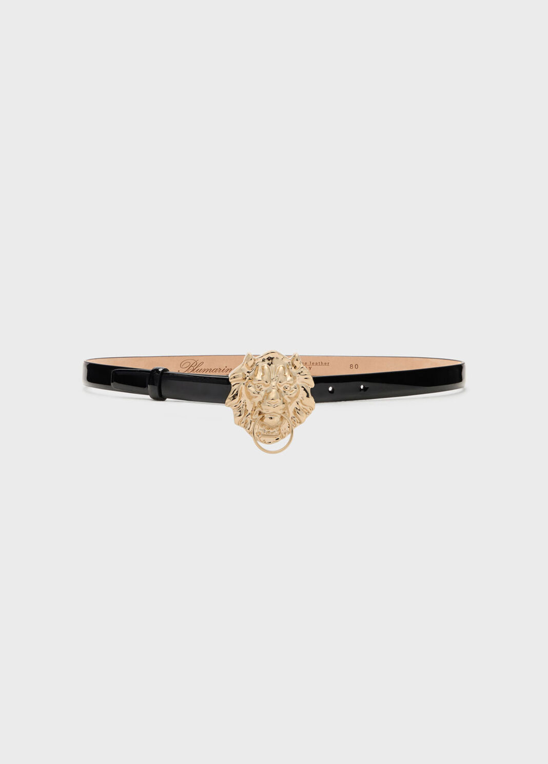 Ceinture en cuir verni avec boucle lion en m&eacute;tal  Blumarine - large image number 0