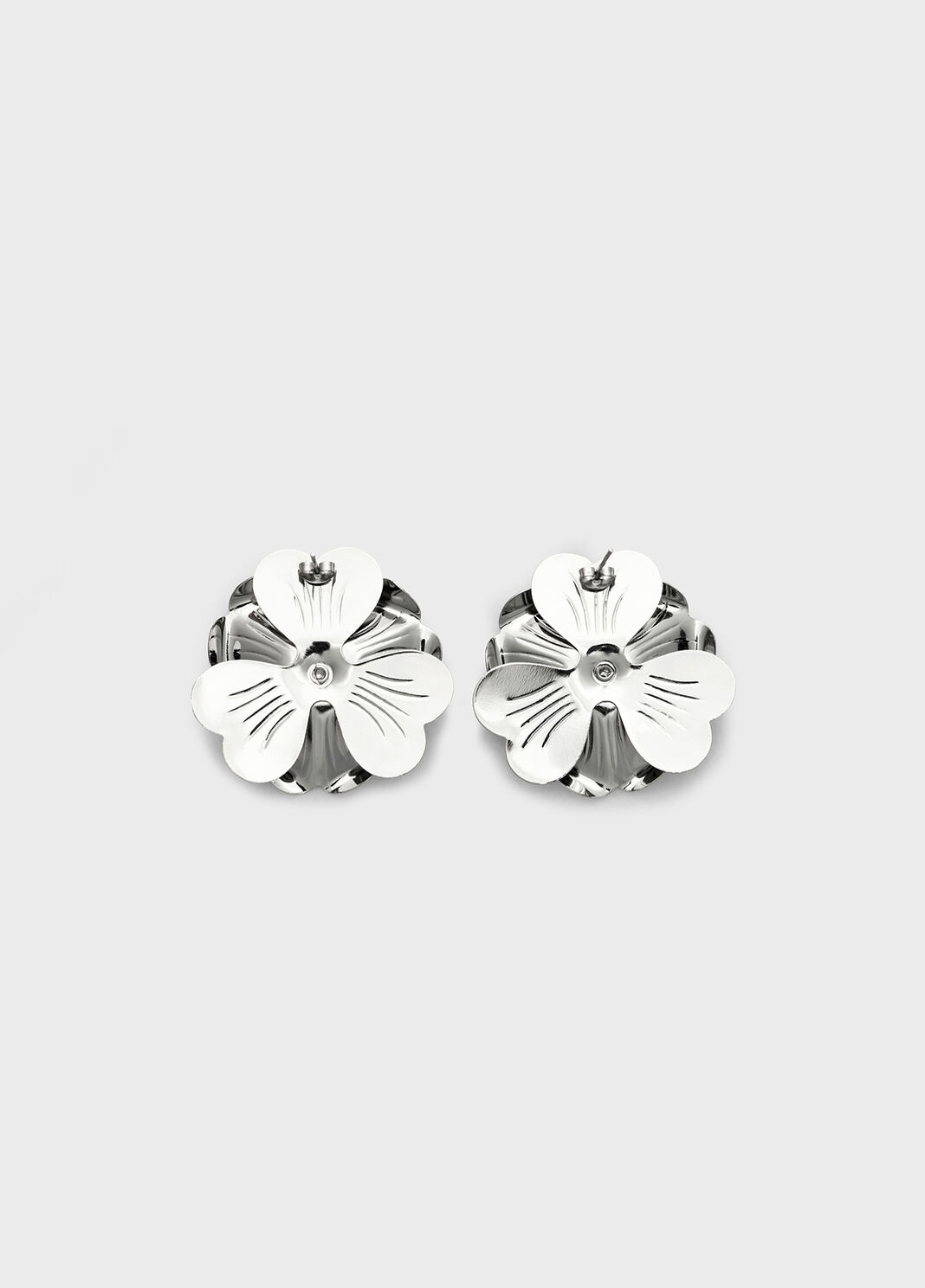 Metal flower and rhinestone earrings  Blumarine - large image number 3